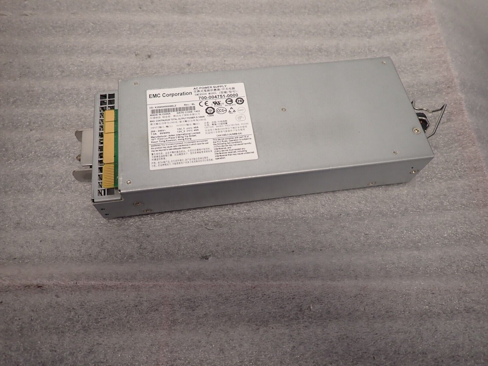 EMC 071-000-569 1080W AC Power Supply for VMAX 120-Bay (DAE 700-004751-0000)