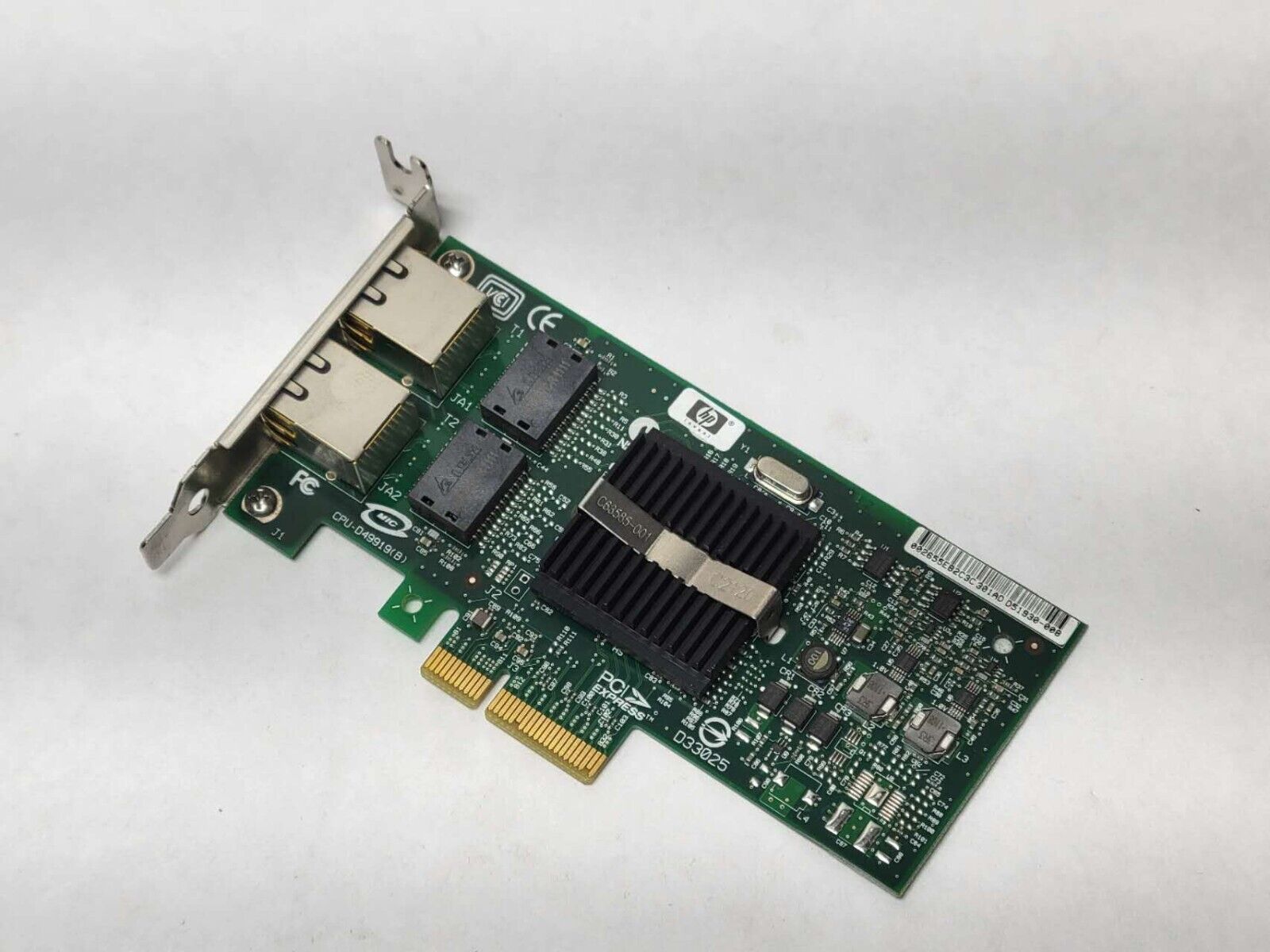 HP NC360T 412646-001 412651-001 PCI-E Dual Port Ethernet Adapter Low Profile