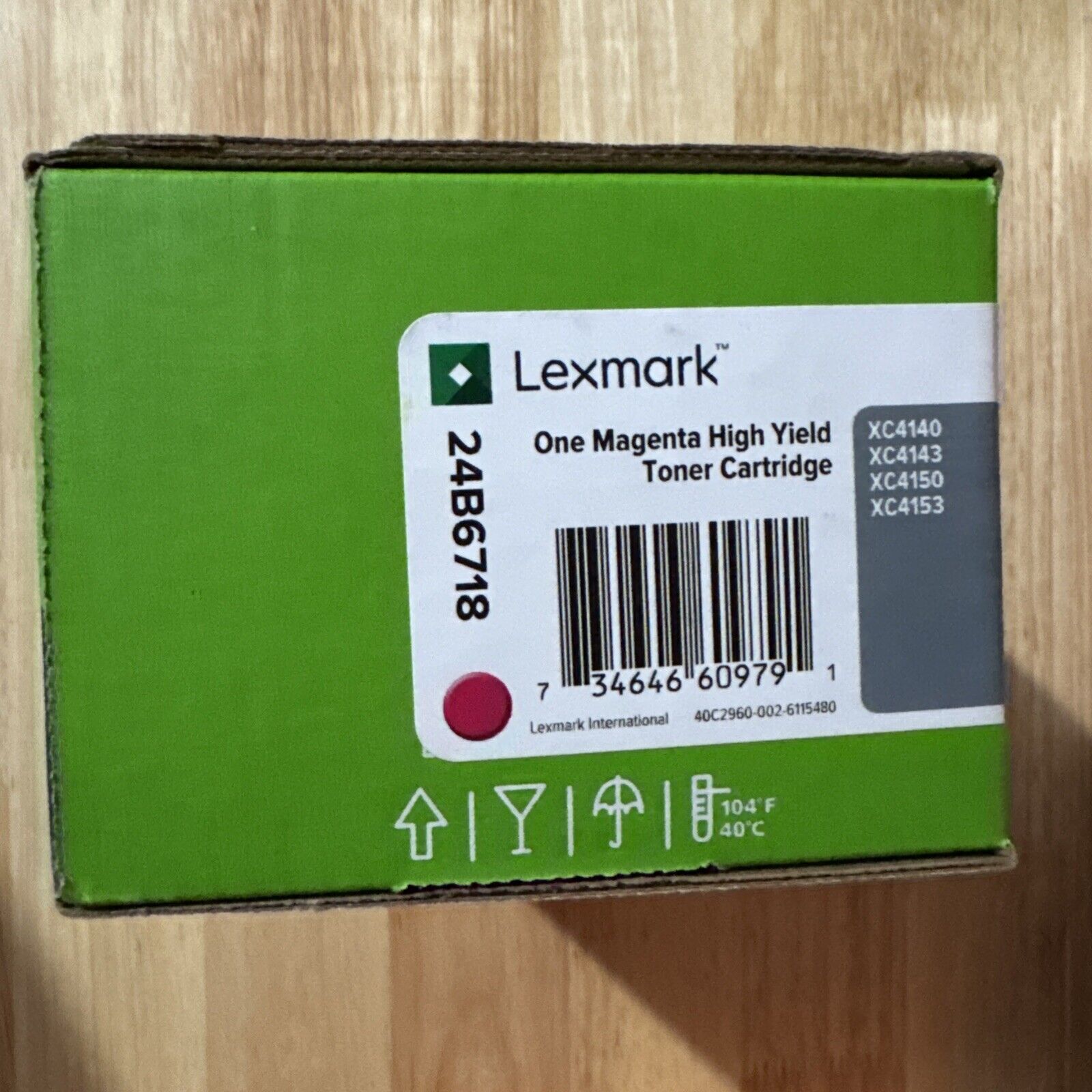 Lexmark 24B6718 Genuine One Magenta High Yield Toner Cartridge