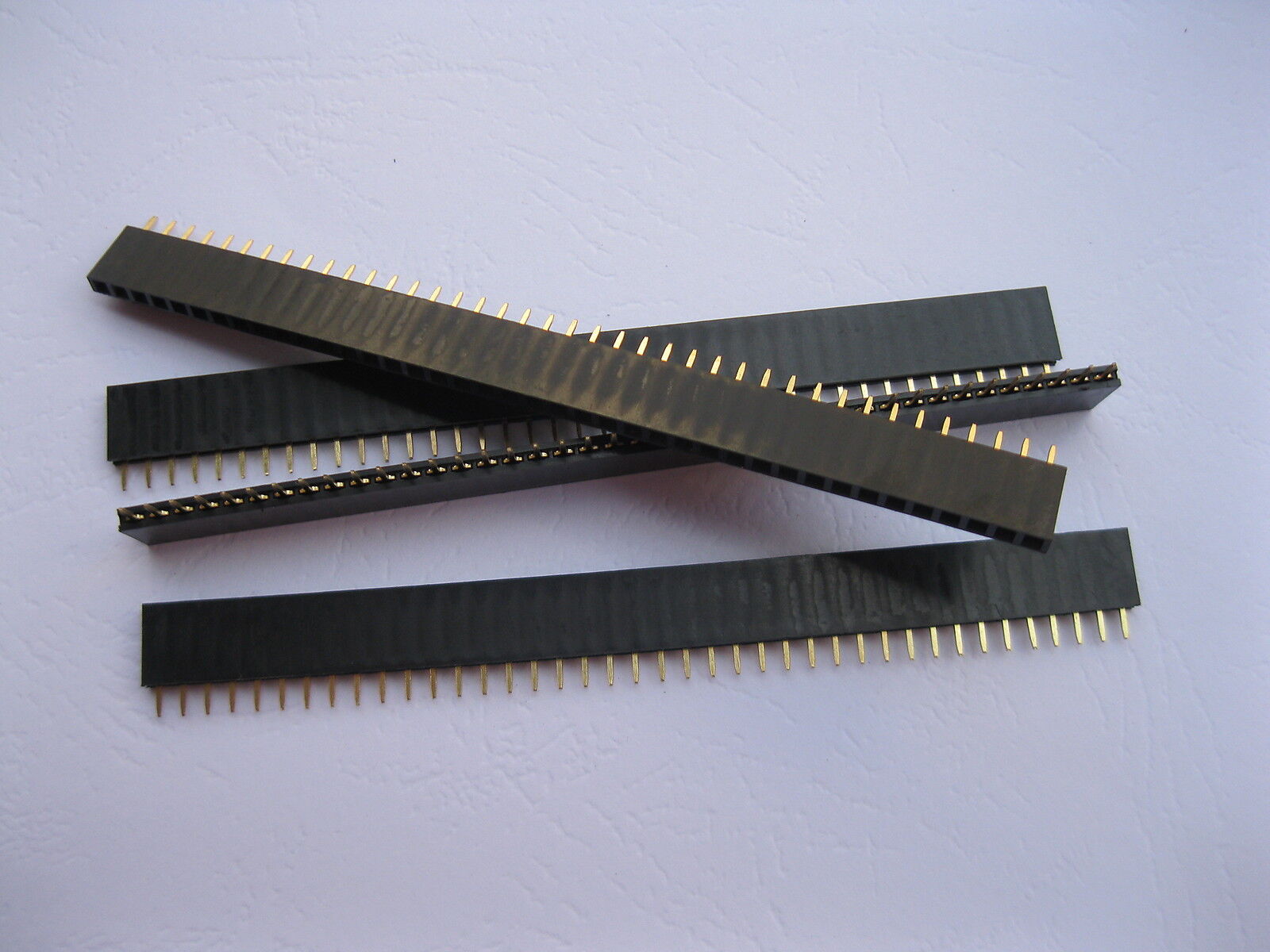 200 pcs 2.54mm 1x40 40pin Female Pin Header Socket Single Row Strip Gold Plated