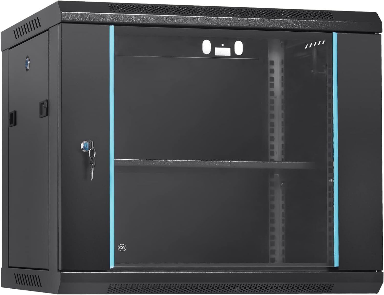 9U Wall Mount Network Server Cabinet, 15.5'' Deep, Server Rack Cabinet Enclosure