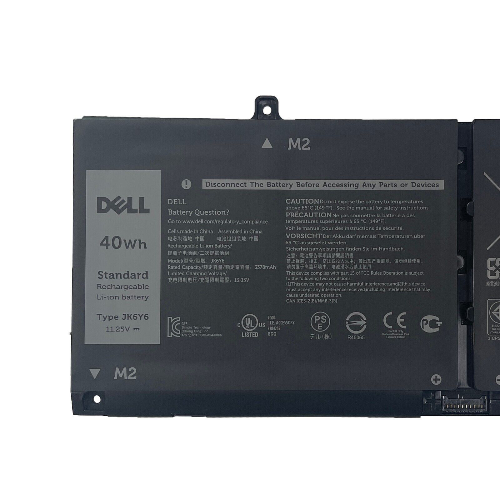 NEW OEM Dell Inspiron 14 5406  P126G Laptop Battery 11.25V 40Wh JK6Y6  CF5RH