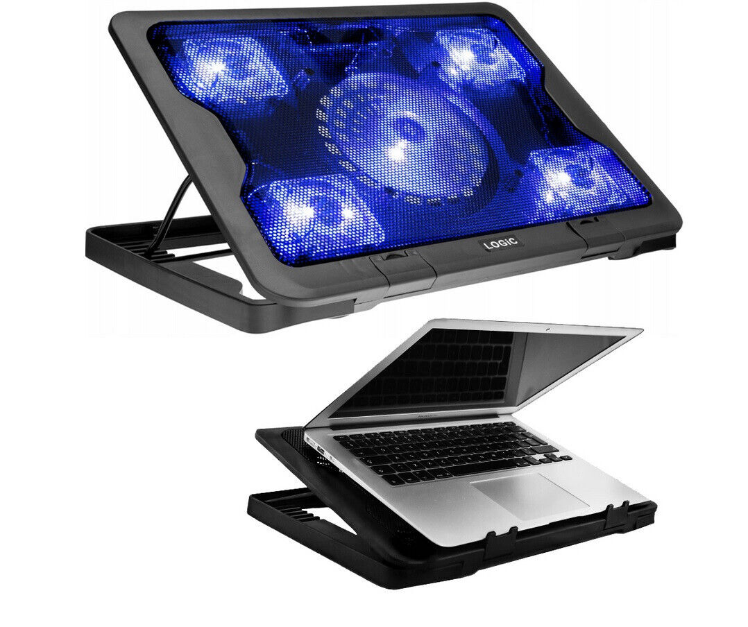 Portable Computer Cooling Pad With Light Logic Laptop Notebook Cooler Fan Stand