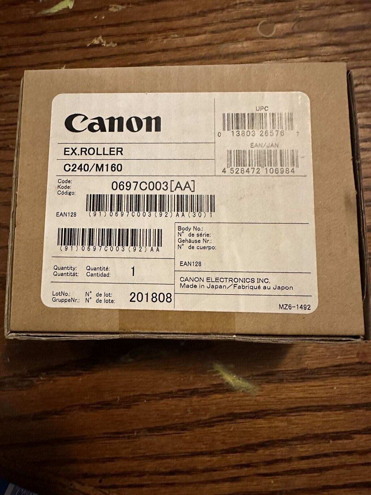 Scanner Exchange Roller Kit Canon DR-C240 DR-M160 NoS Genuine
