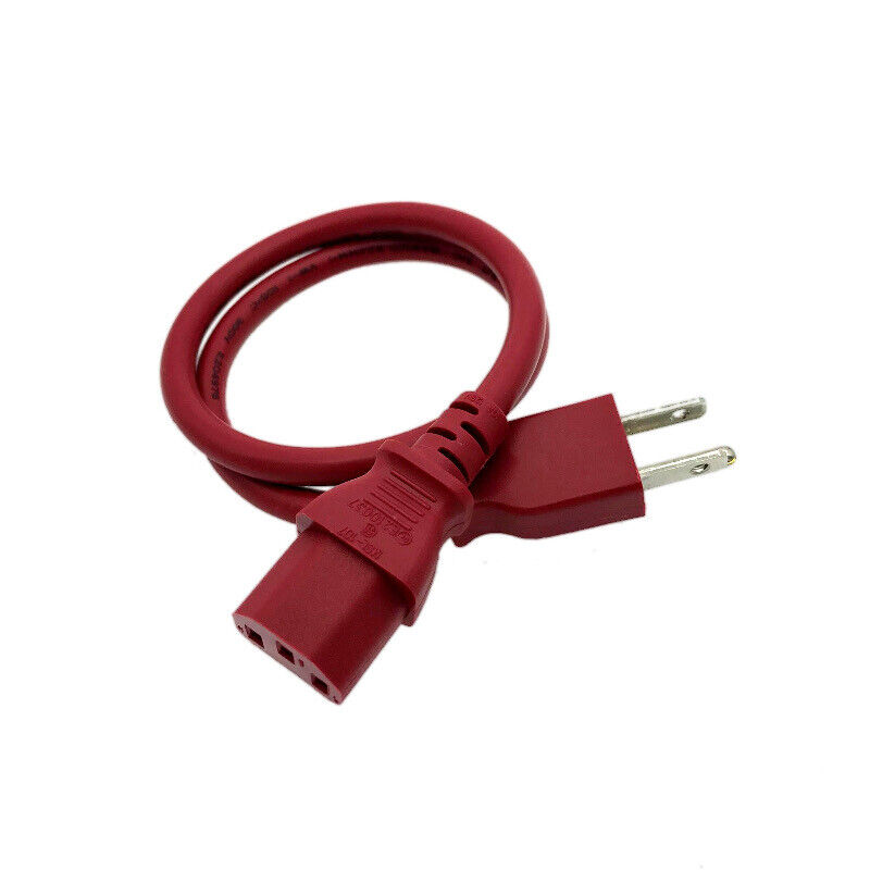 2' Red Power Cable for LENOVO MONITOR L192P Replacement Cable