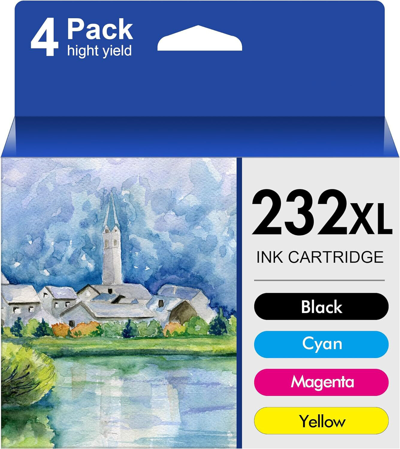 4PK 232 XL T232XL Ink Cartridges Combo for Epson 232 WF2930 WF2950 XP4200 XP4205