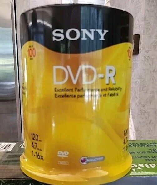 Sony DVD-R 100 Pack 120min 4.7GB 1-16x NEW $29.98