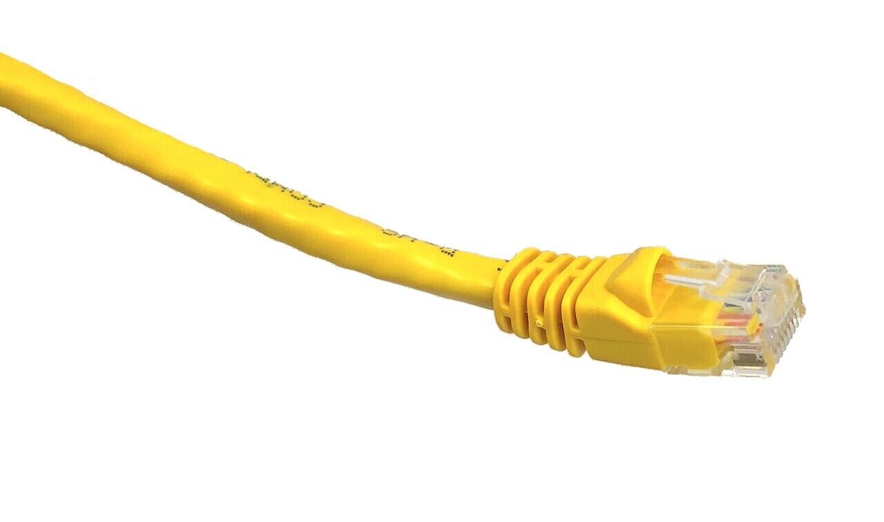 25 PACK LOT 50FT CAT6 Ethernet Patch Cable Yellow RJ45 550Mhz UTP 15M