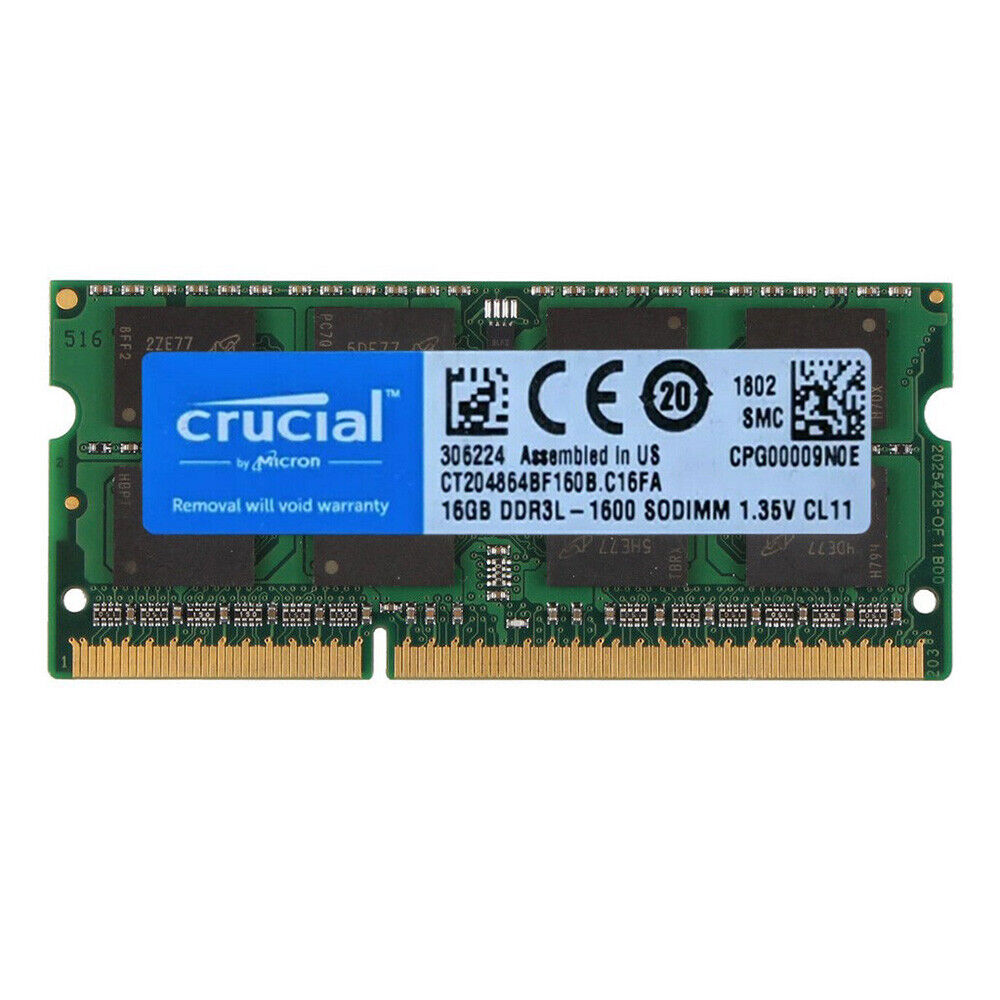 16GB 32GB DDR3L 1600MHz PC3-12800 204PIN SODIMM Laptop Memory Notebook Ram 1.35V