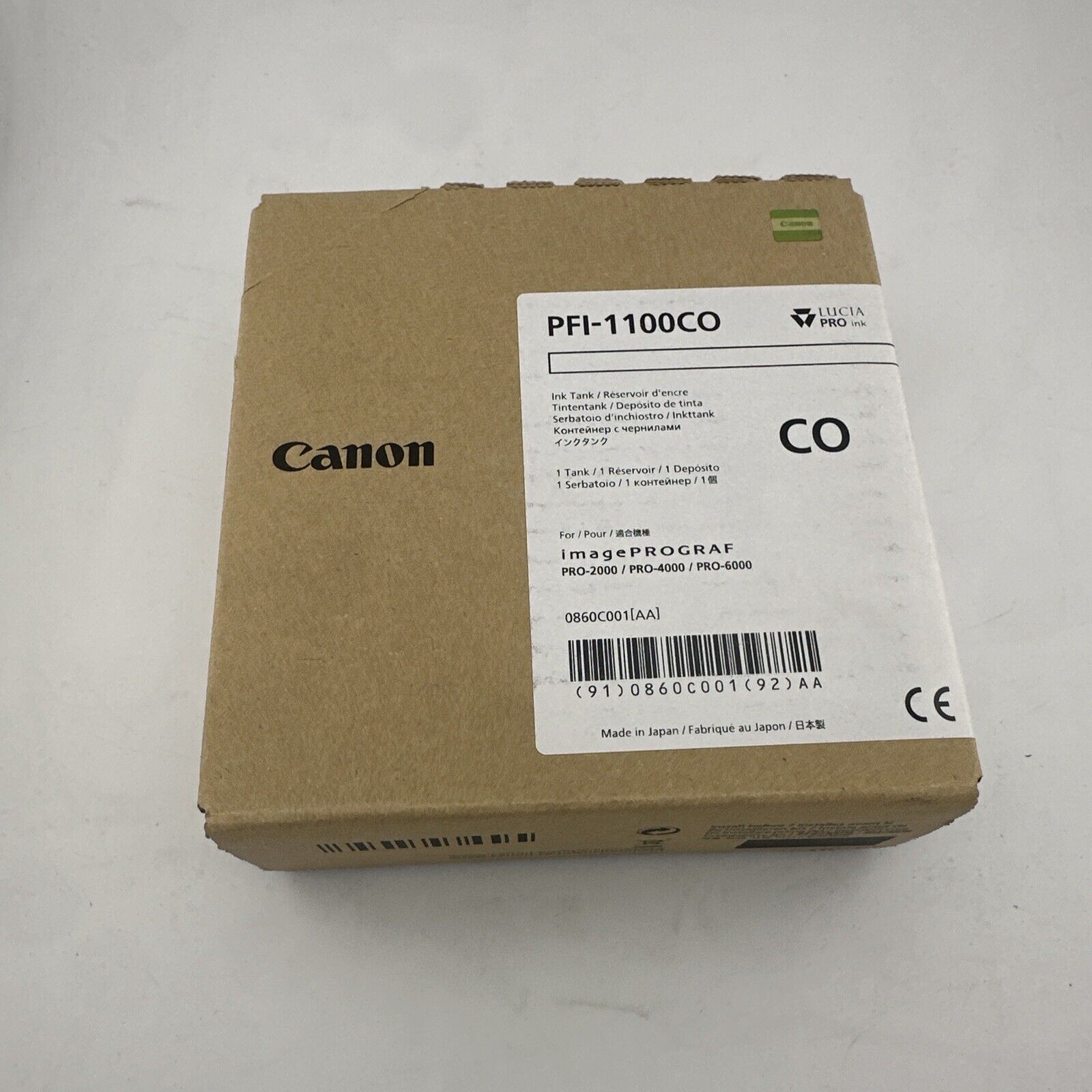 Canon Pfi-1100CO, Lucia Pro Co Ink Cartridge, Chroma Optimizer, Inkjet, Exp 2020