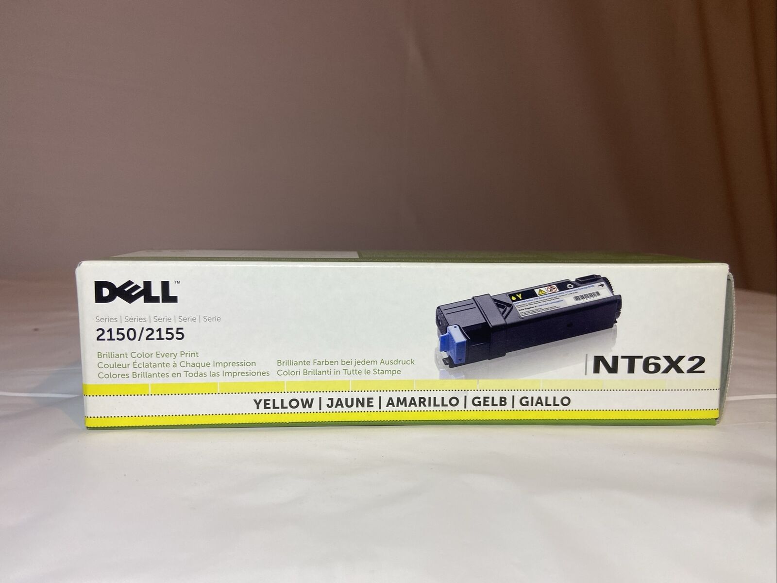 NEW Dell NT6X2 Standard Yield YELLOW Toner Cartridge 2150/2155 Series (8GK7X)