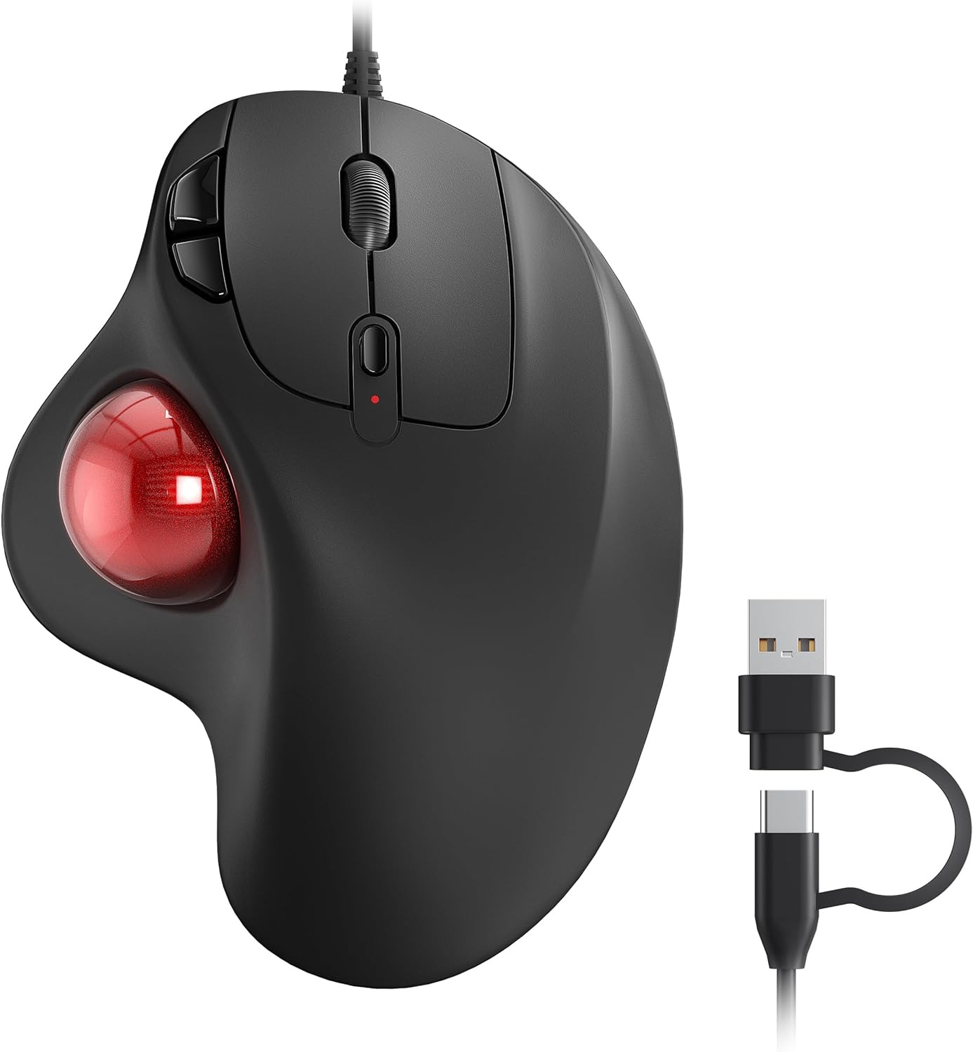 M509 Trackball Mouse Wired Ergonomic Design Easy Thumb Control Precise & Smoo...