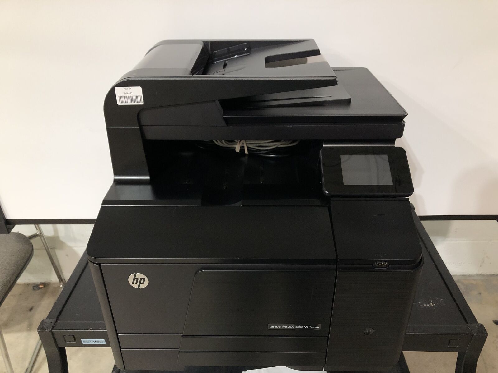 HP LaserJet Pro 200 Color MFP M276nw A-I-O Laser Printer, No Yellow TONER TESTED