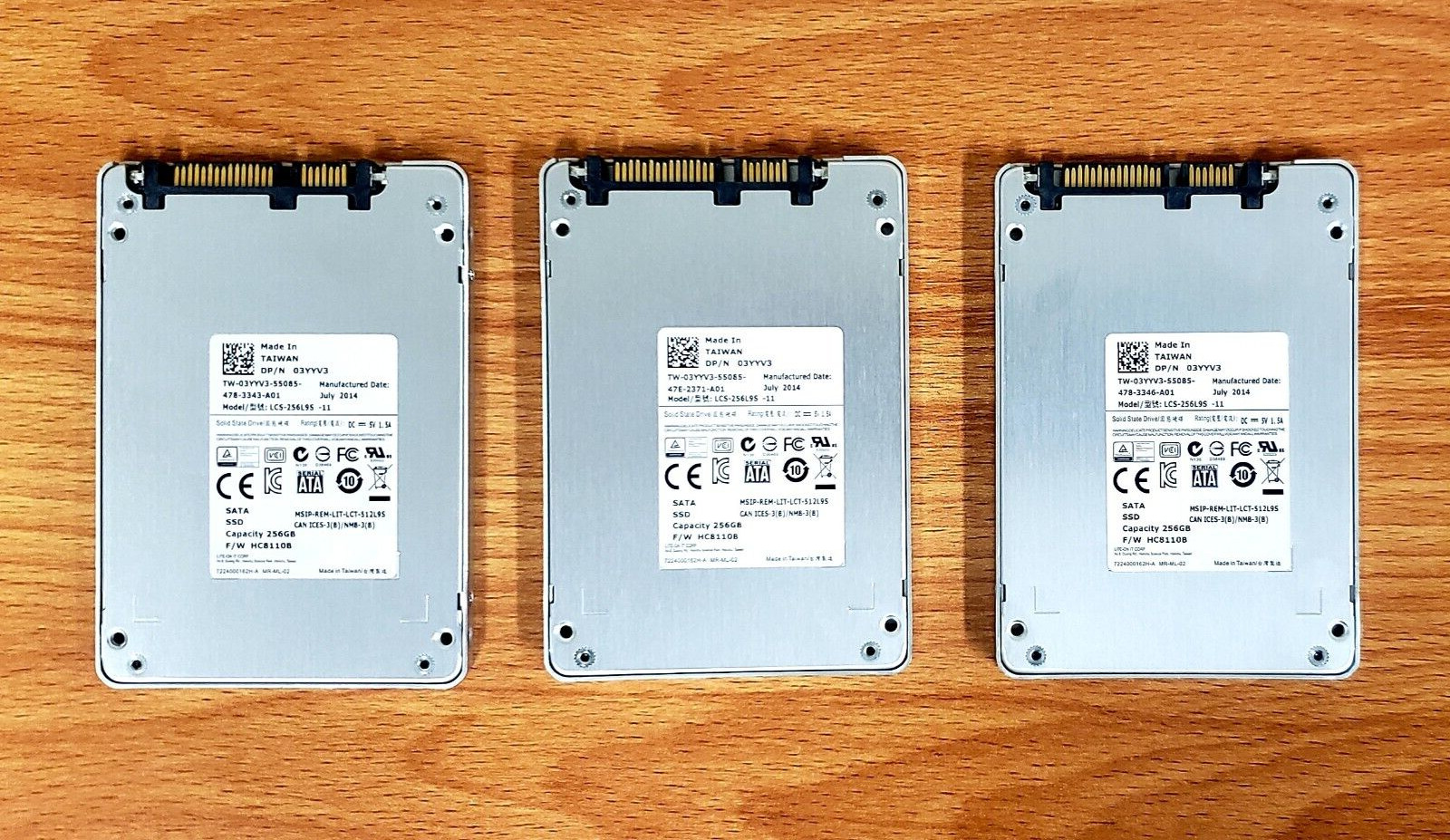 Lot of 3 Lite-On SATA SSD SM841 | 2.5