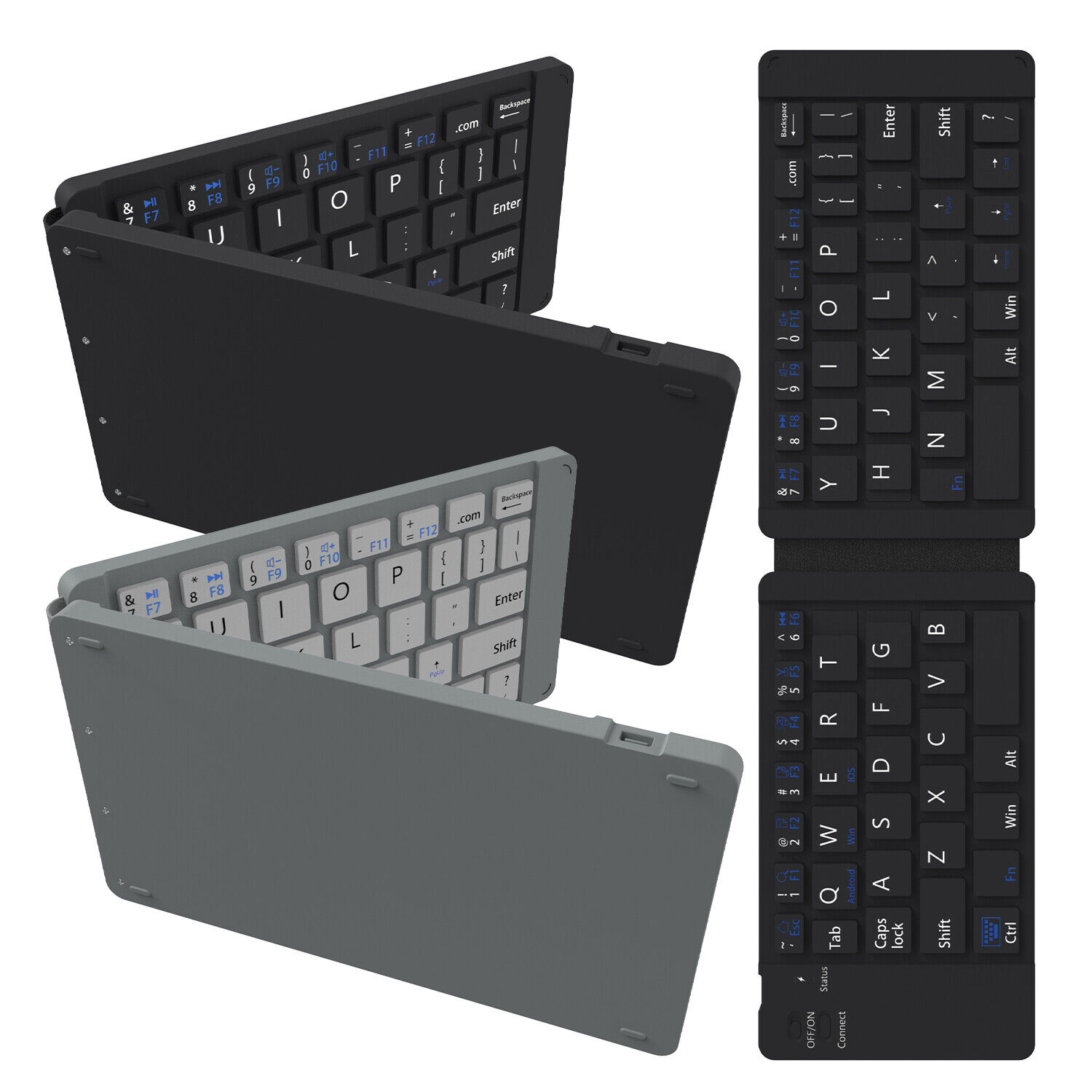 Rechargeable Foldable Wireless Keyboard Bluetooth For Phone Tablet PC Samsung