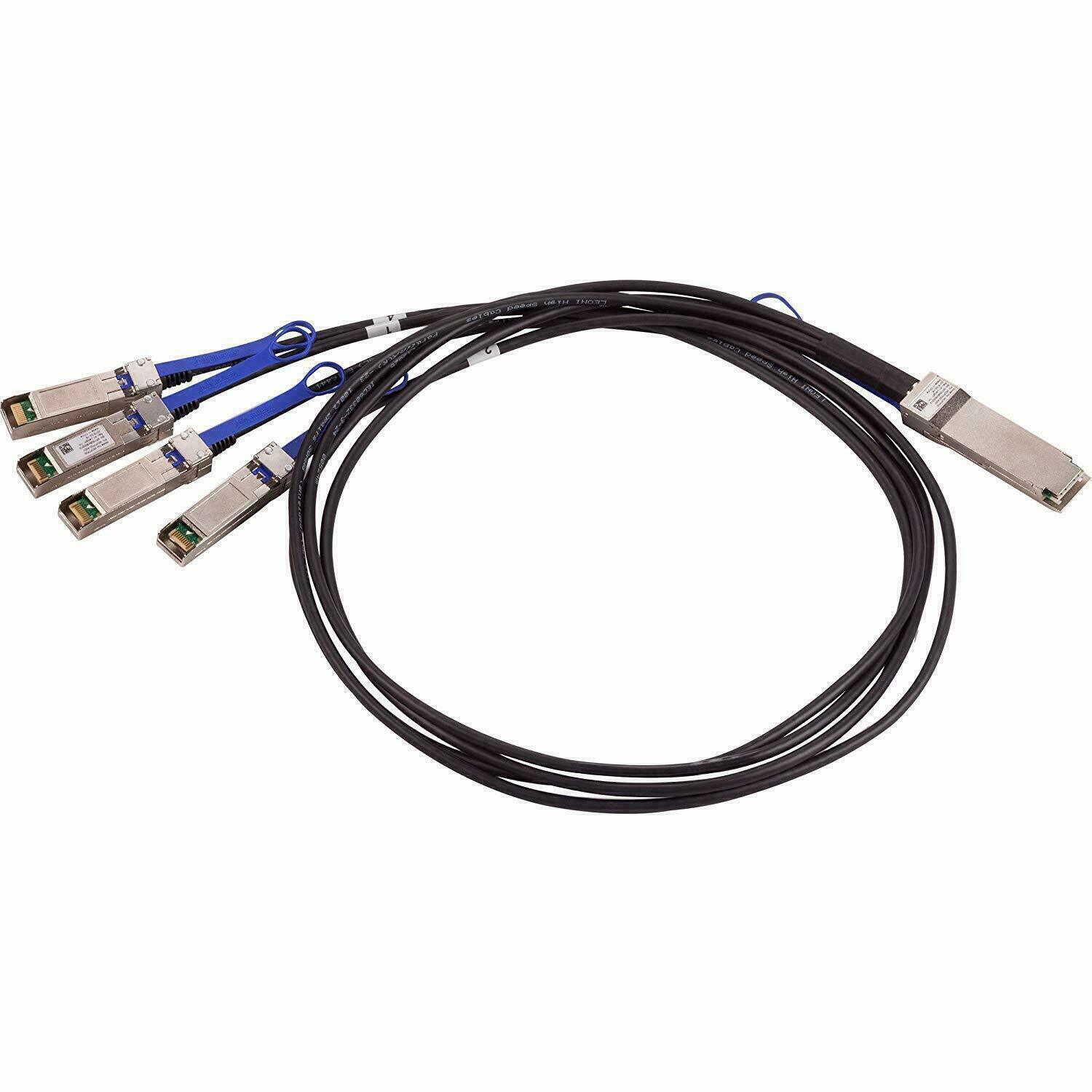 MCP7F00-A01A Mellanox 100GbE QSFP28 to 4x 25GbE SFP28 1.5M DAC Breakout Cable