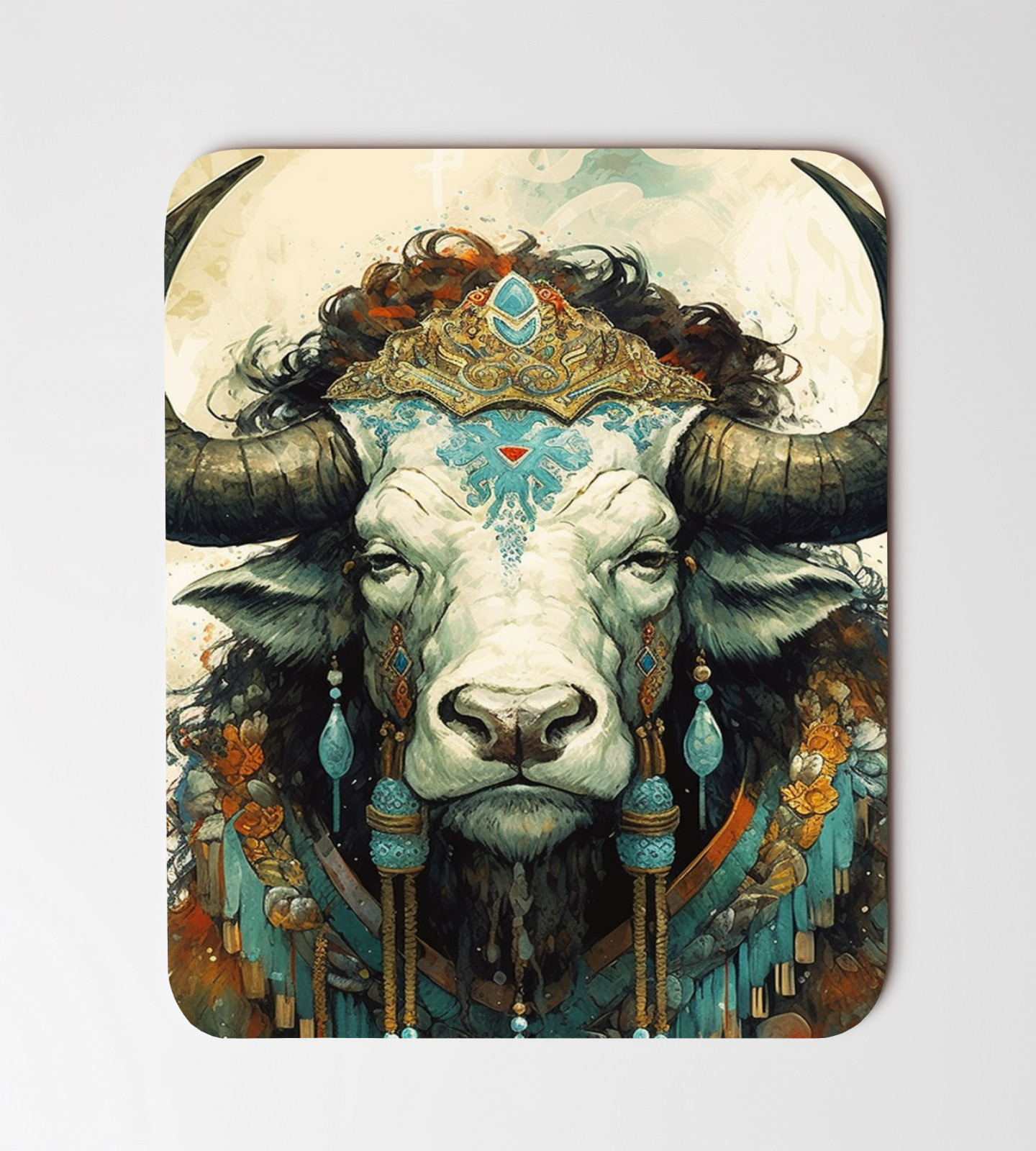 Anthropomorphic Bison In Clothes Mouse Pad 8