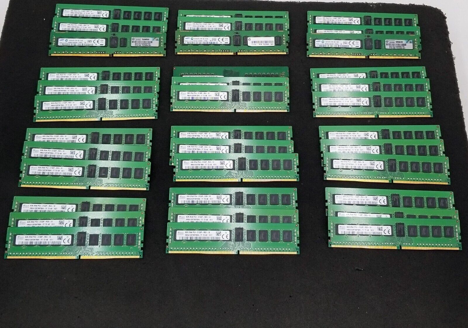 LOT OF 36 MIXED RAMS 8GB 2RX8 PC4 -2133 MIXED BRANDS