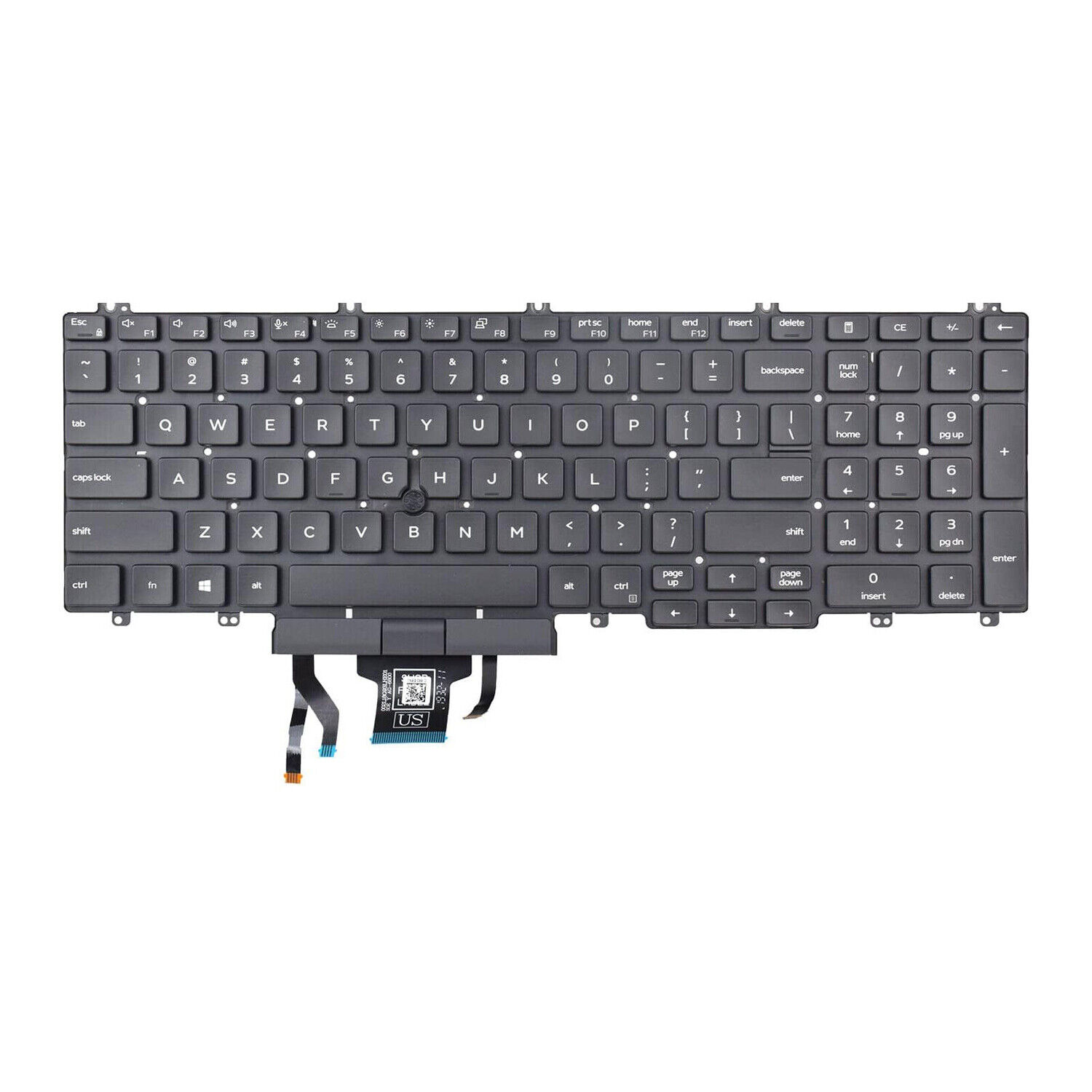 New For Dell Latitude 5500 5501 5510 5511 Pointer 0MMH7V US Keyboard W/ Backlit
