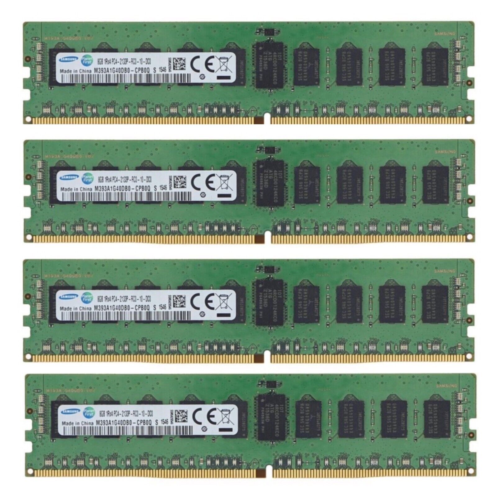 Samsung 32GB 4X8GB DDR4 2133MHz PC4-17000 ECC Registered Server RDIMM Memory Ram
