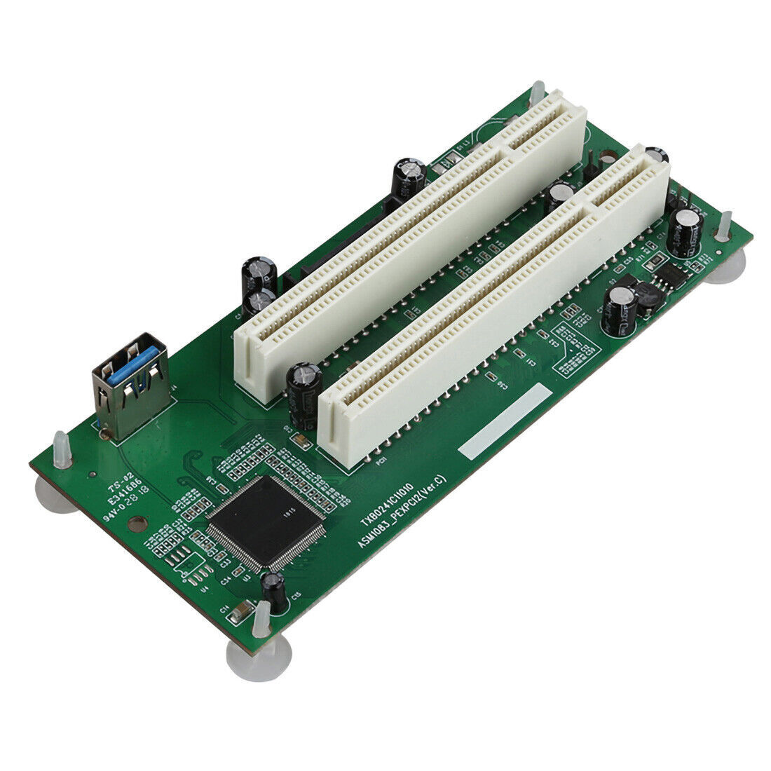 PCI Express PCI-e to Dual PCI Adapter Card PCIE PCI Slot Expansion Riser Card