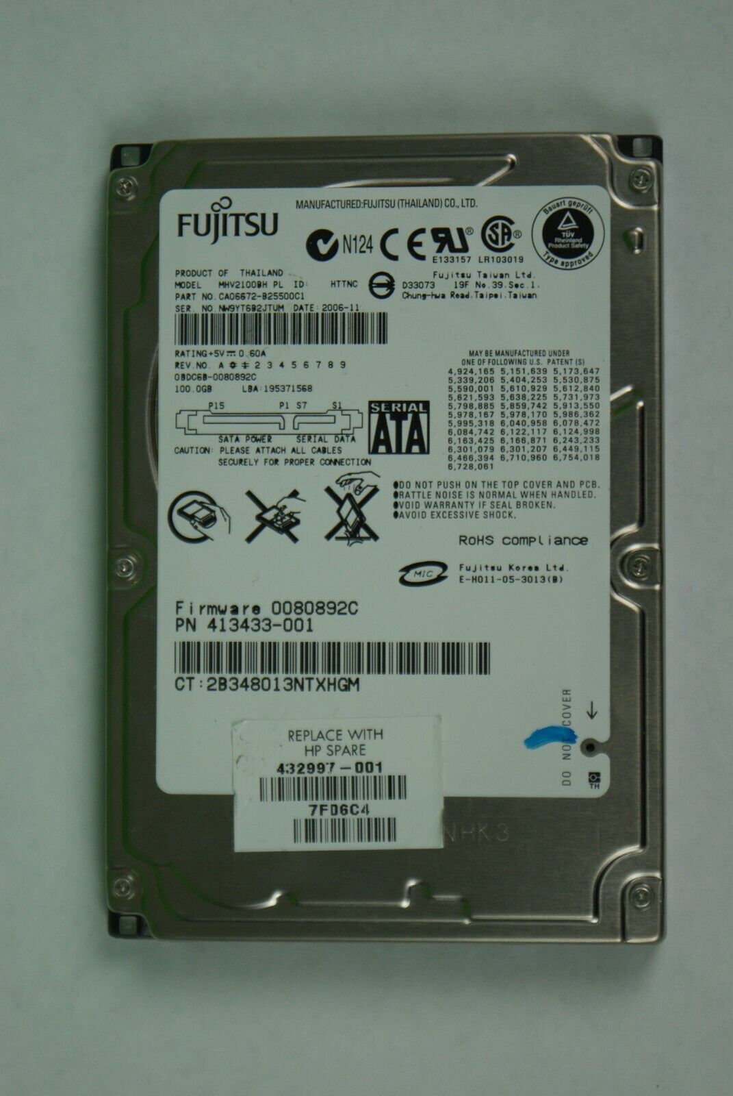 Fujitsu MHV2100BH PL 100GB 2.5\