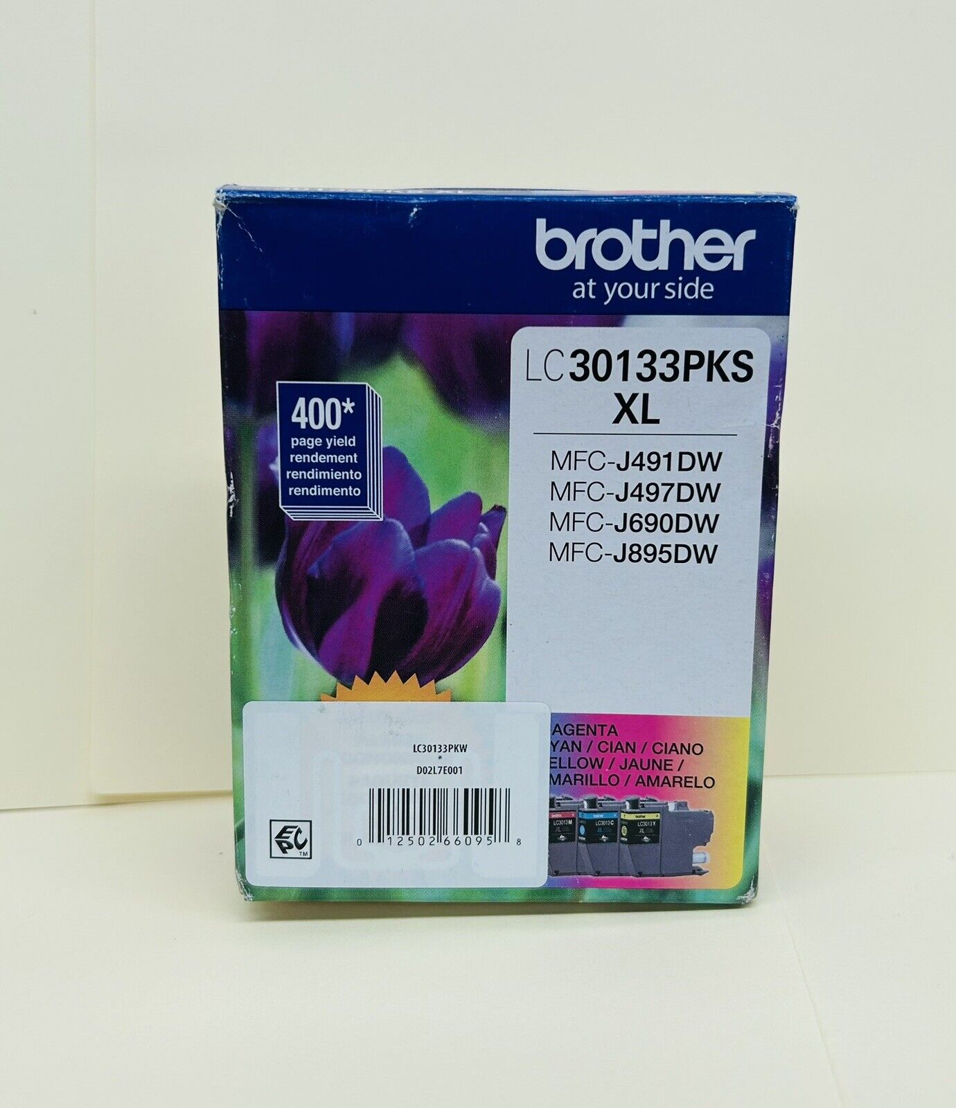 Brother LC30133PKS XL High Yield Color Ink Cartridges 3 Pack Genuine Exp 12/2025