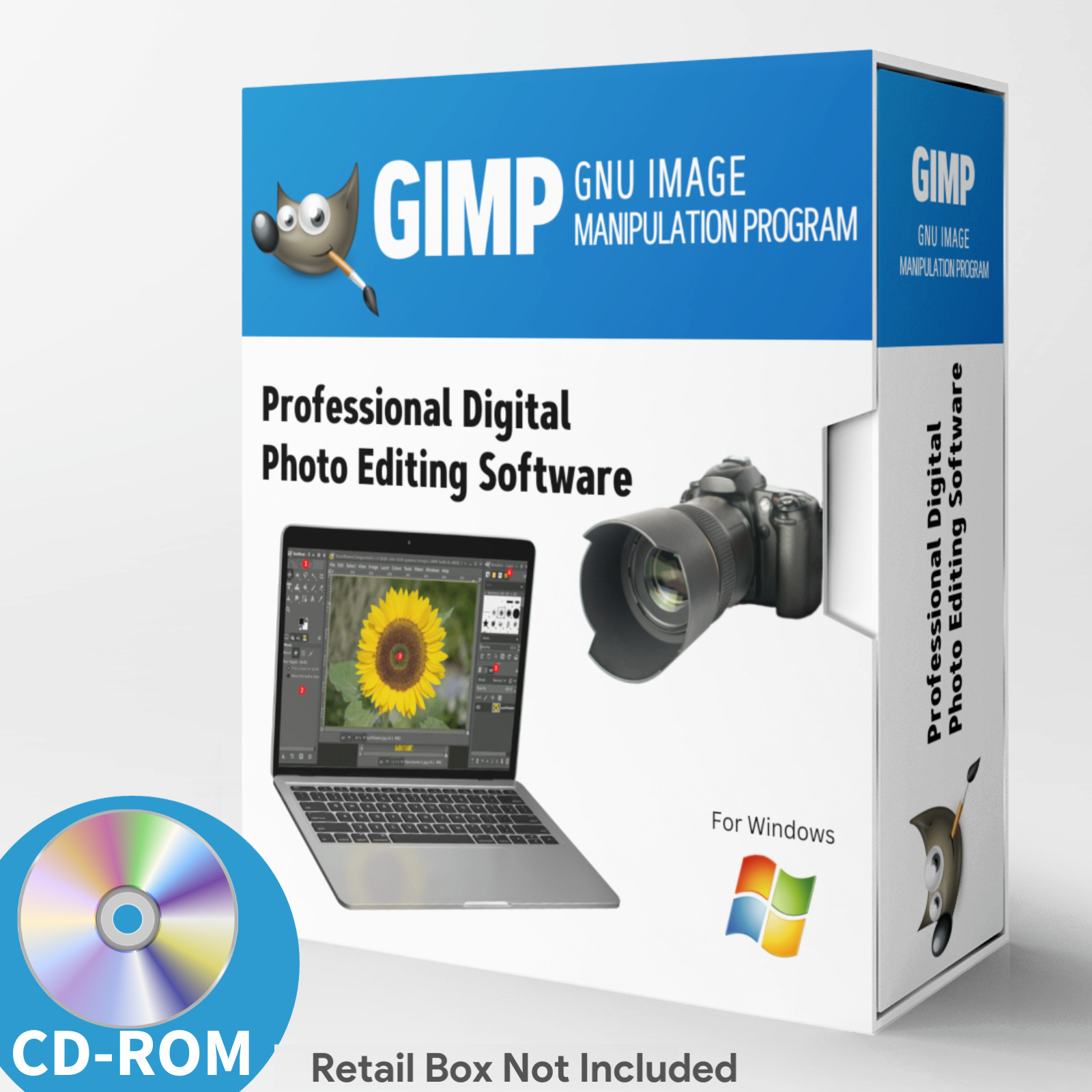 NEW PRO Photo Graphic Design Image Editing Software-GIMP w/ Photo shop Guide CD