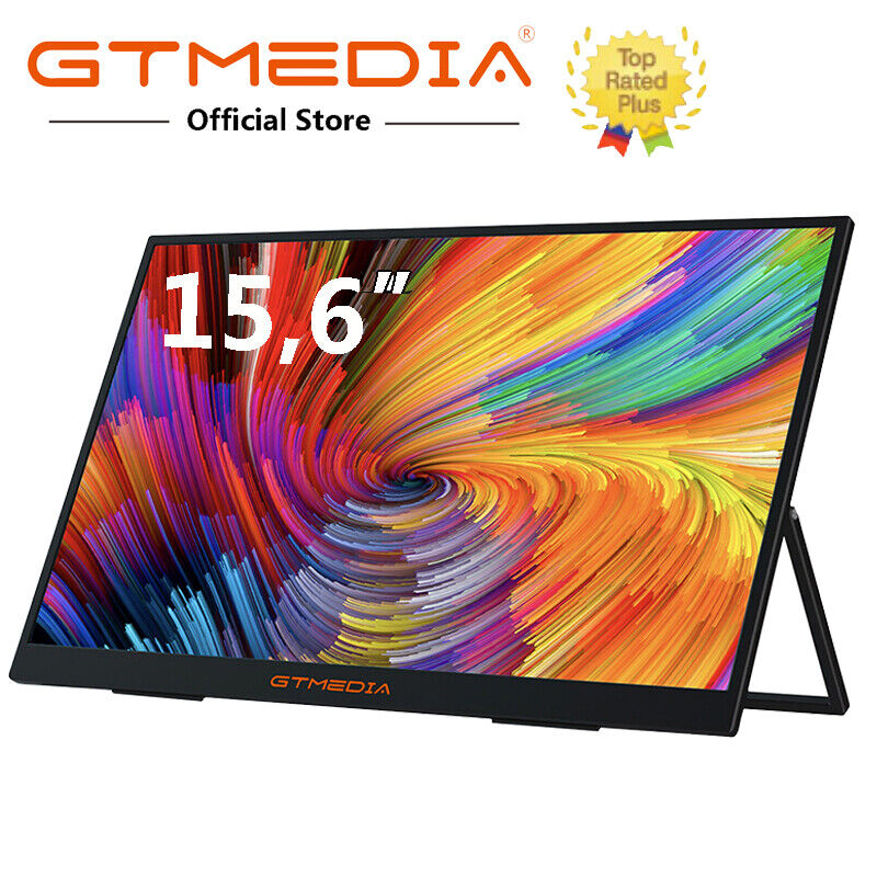 GTMEDIA 15.6'' Portable Monitor for Laptop FHD 1080P USB C Computer Display IPS 