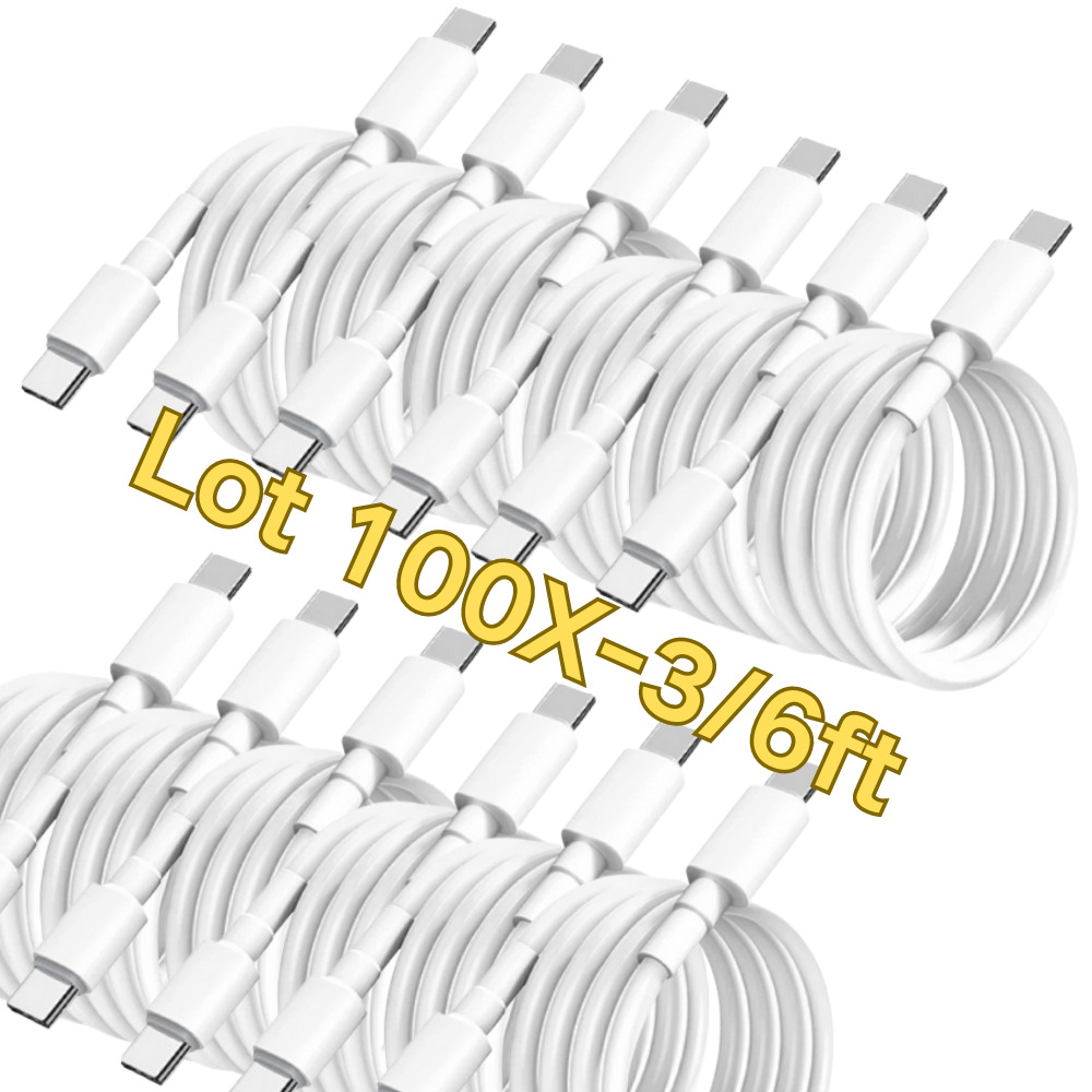 100x 20W PD Fast Charger Cable USB C Cord For iPhone 14 13 12 11 Pro XR XS 8 Lot