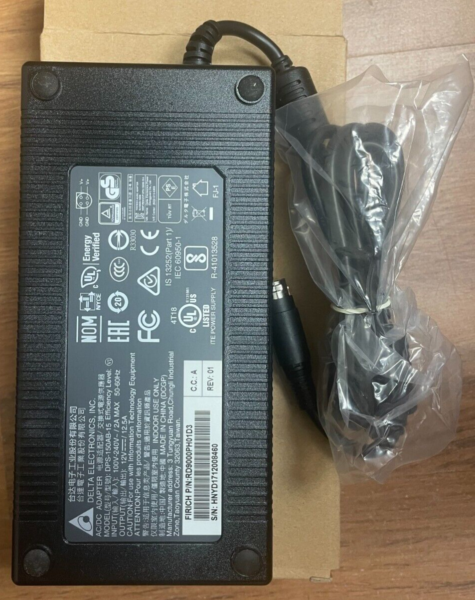 New OEM Genuine DELTA DPS-150AB-15 12V 12.5A 4-Pin 150W Power AC Adapter Charger