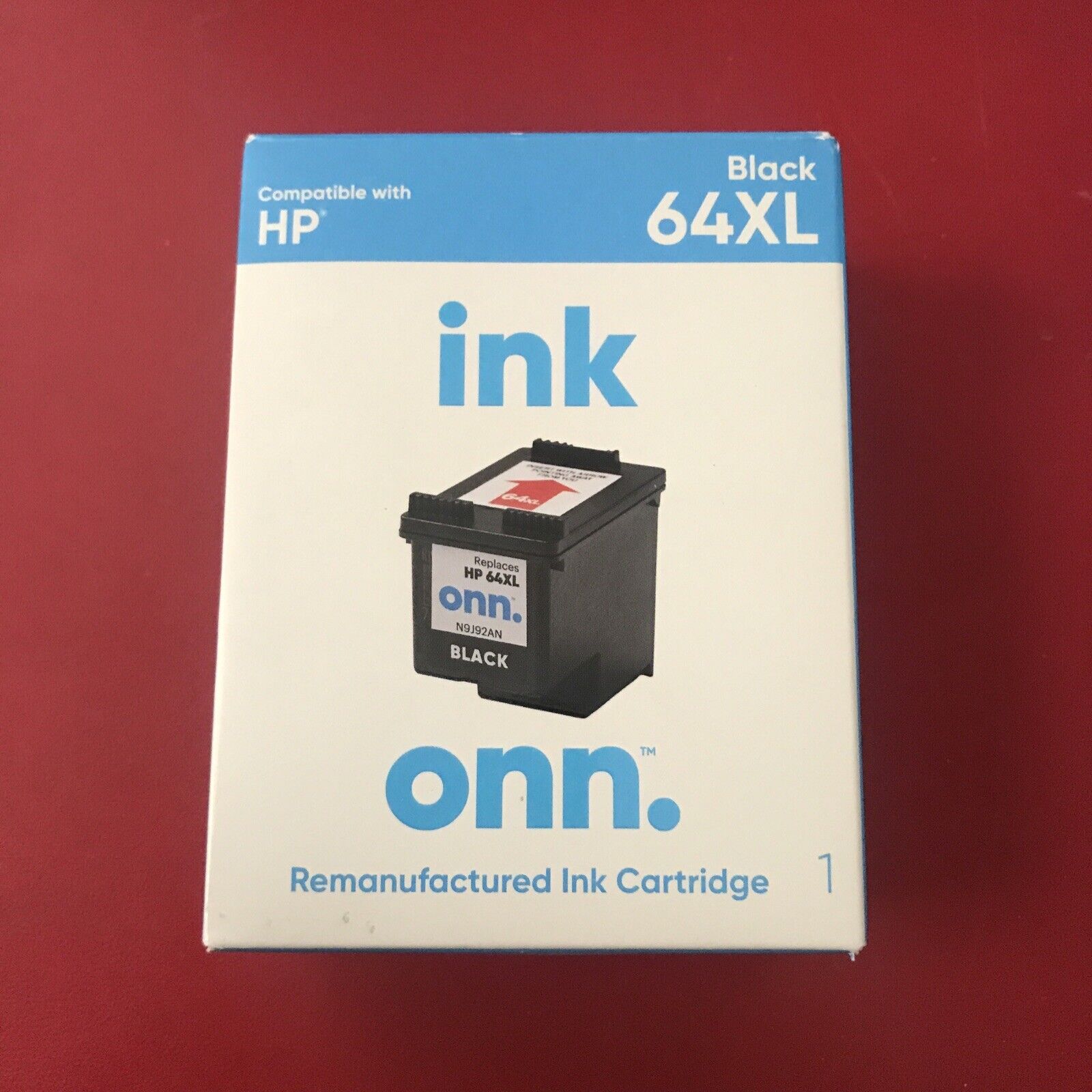 NEW - ONN 64XL Black Printer Ink Cartridge EXP: 02/2023