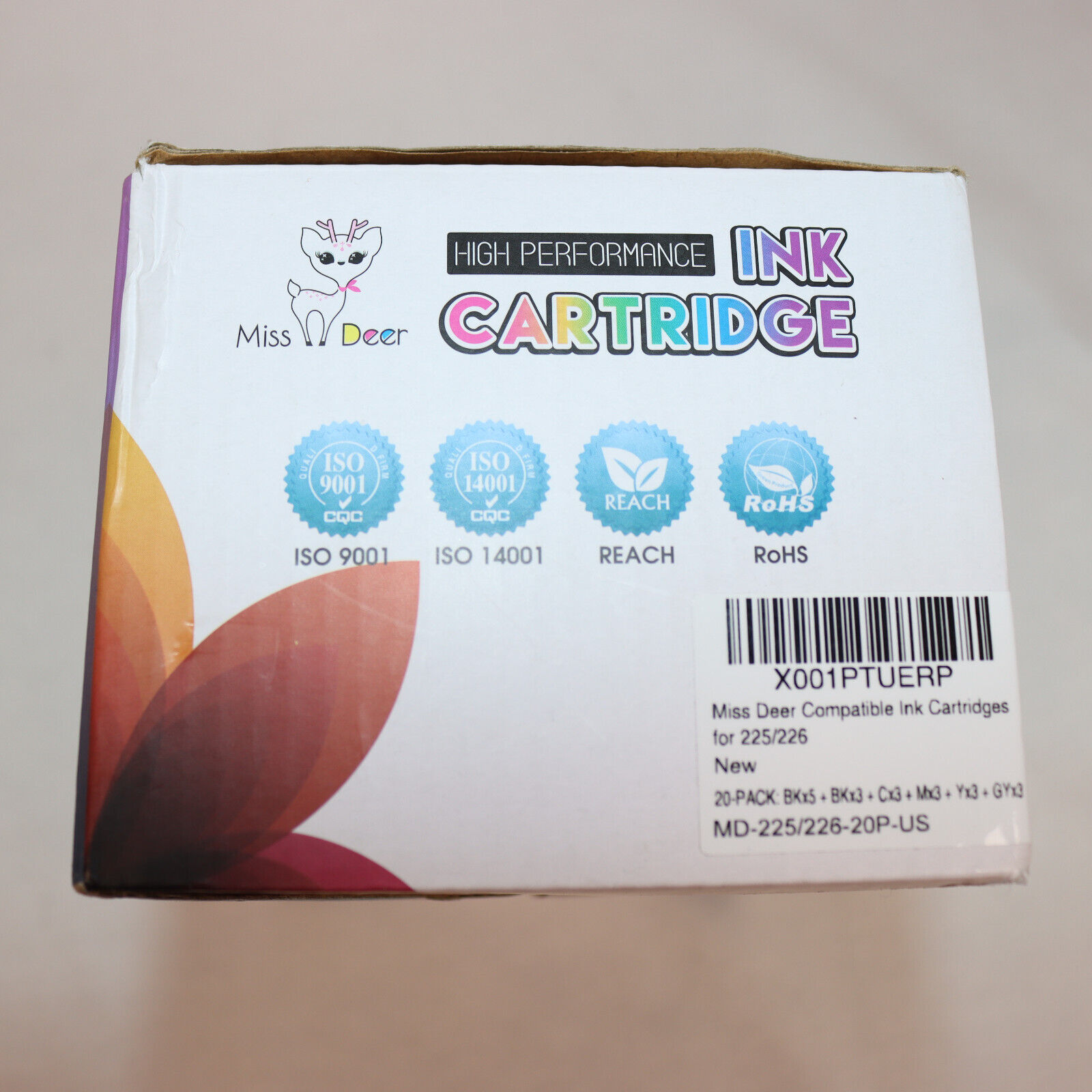 Miss Deer High Performance Ink Cartridges for 225/226 Box of 16
