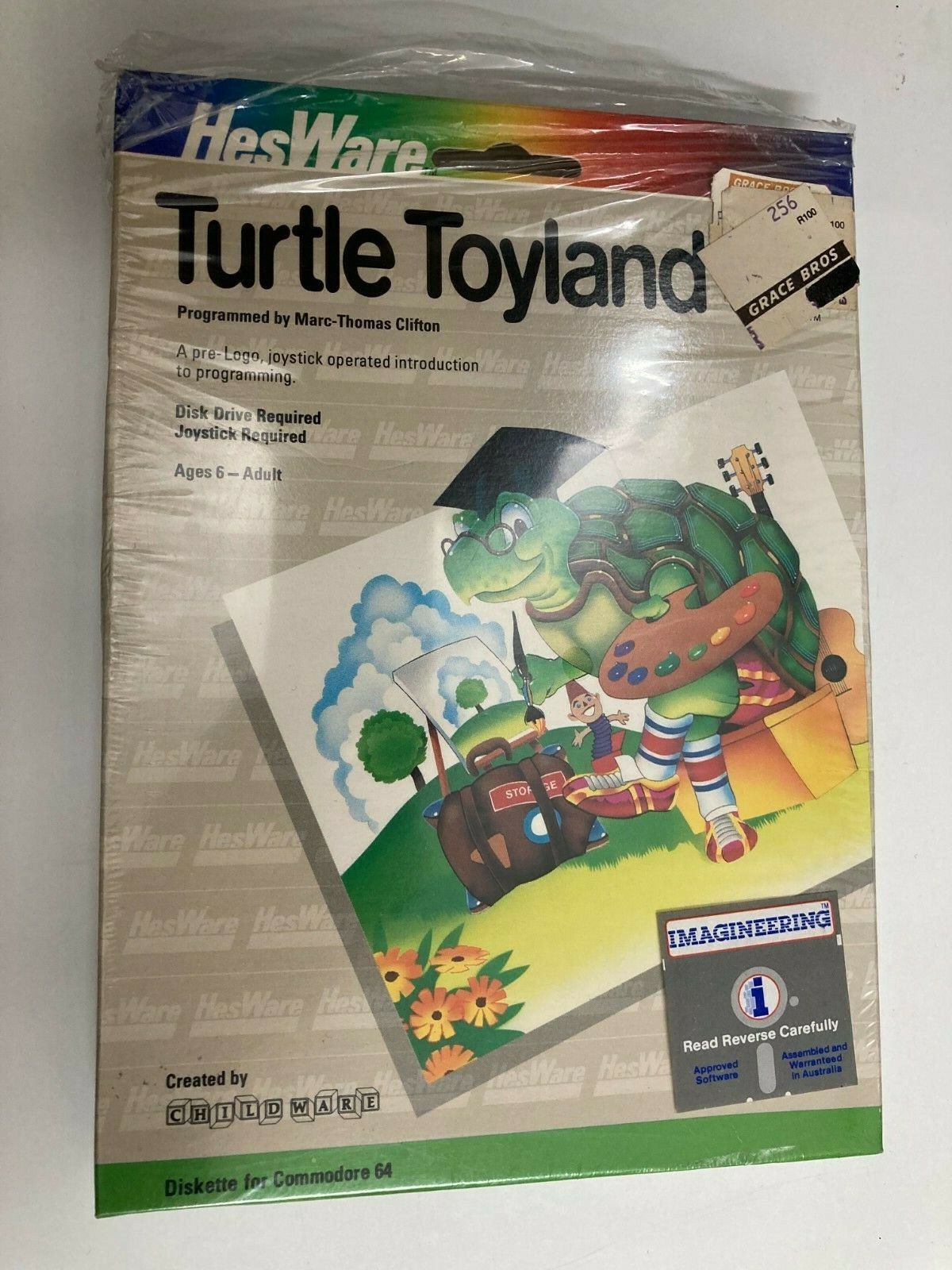 Commodore 64  Game Software from HesWare - C64 Turtle Toyland Jr. 1983