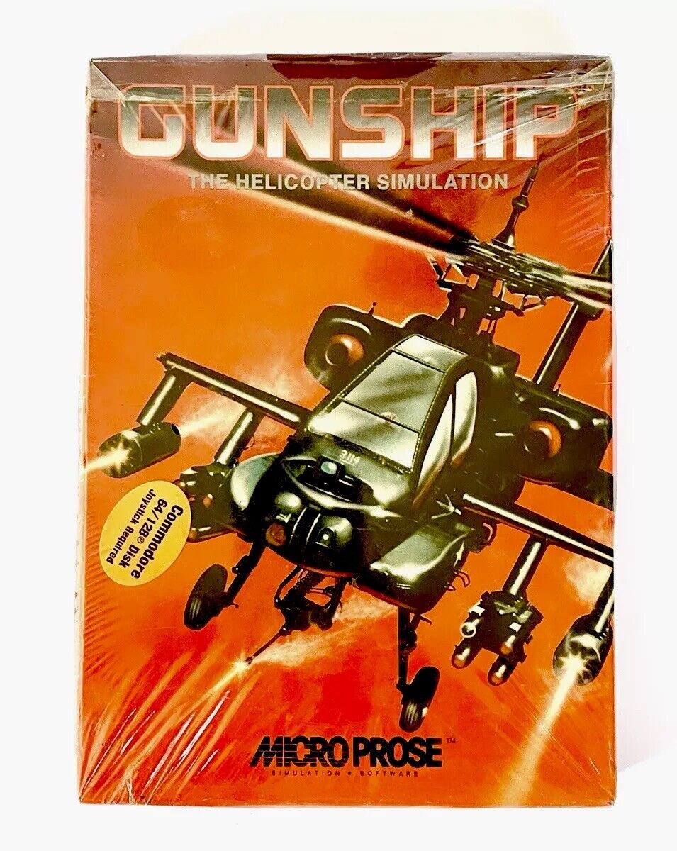 1986 GUNSHIP Commodore NEW/Sealed Helicopter Simulation by MicroProse 64/128