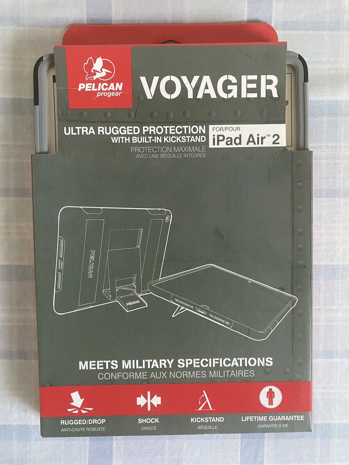 Pelican Voyager Ultra Rugged Protection Black Case with Kickstand iPad Air 2