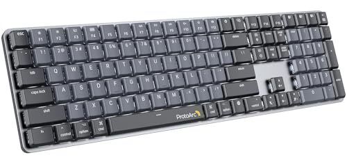 ProtoArc Backlit Bluetooth Mechanical Keyboard for Mac, K200-A Mechanical Wir...