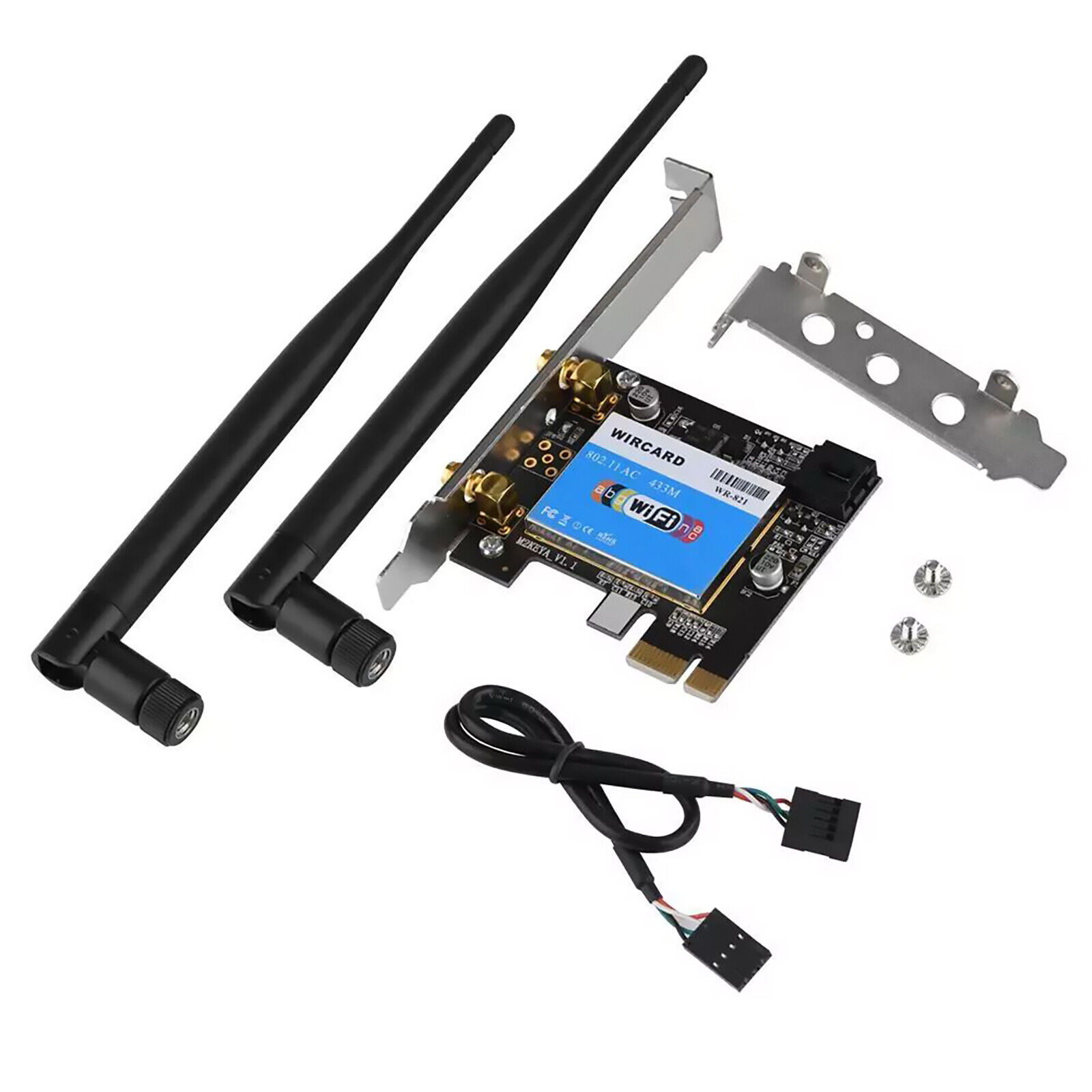 433Mbps PCI-E Network Card WiFi Dual Band 2.4G/5G Wireless LAN Adapter New