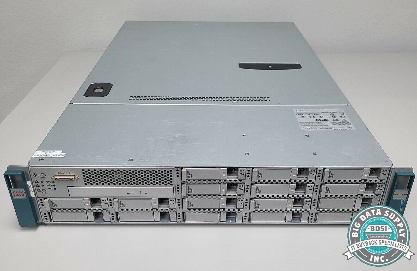 Cisco UCS C210 M2 Server Xeon E5640 2x 2.66GHz P/N R210-2121605W 48gb 5x 146gb