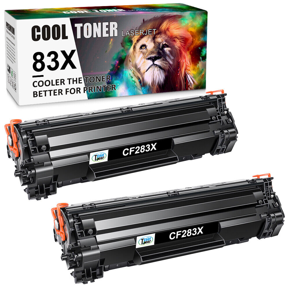 2PK 83X CF283X Toner Cartridge For HP LaserJet Pro M201n M202n M225dn M225rdn