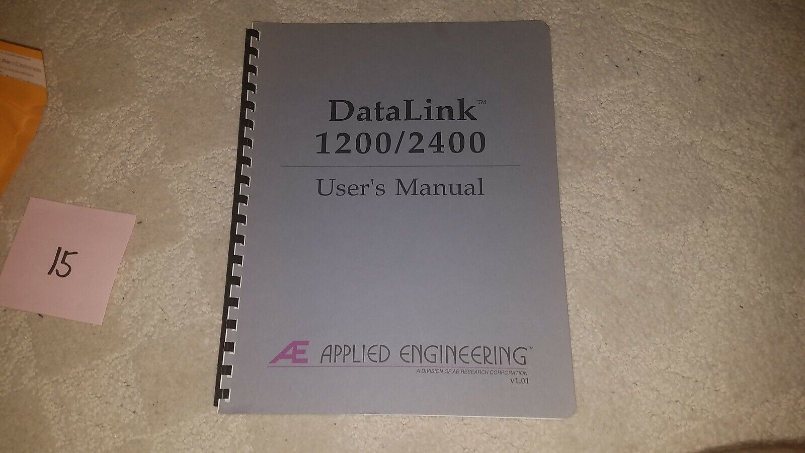 VINTAGE APPLE II DATALINK 1200/2400 USER'S MANUAL APPLIED ENGINEERING BOOK ~59