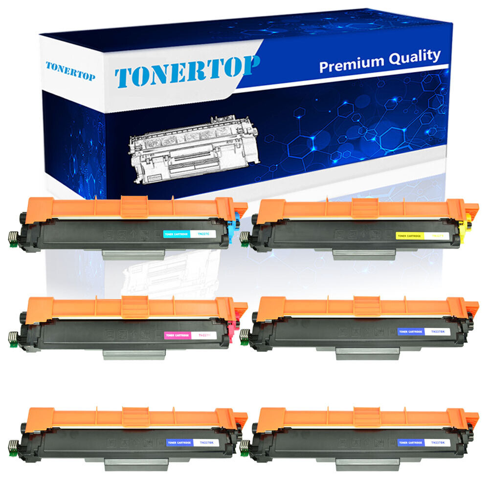 6PK TN227 CMY Toner Fits for Brother HL-L3270CDW L3290CDW MFC-L3750CDW L3730CDN