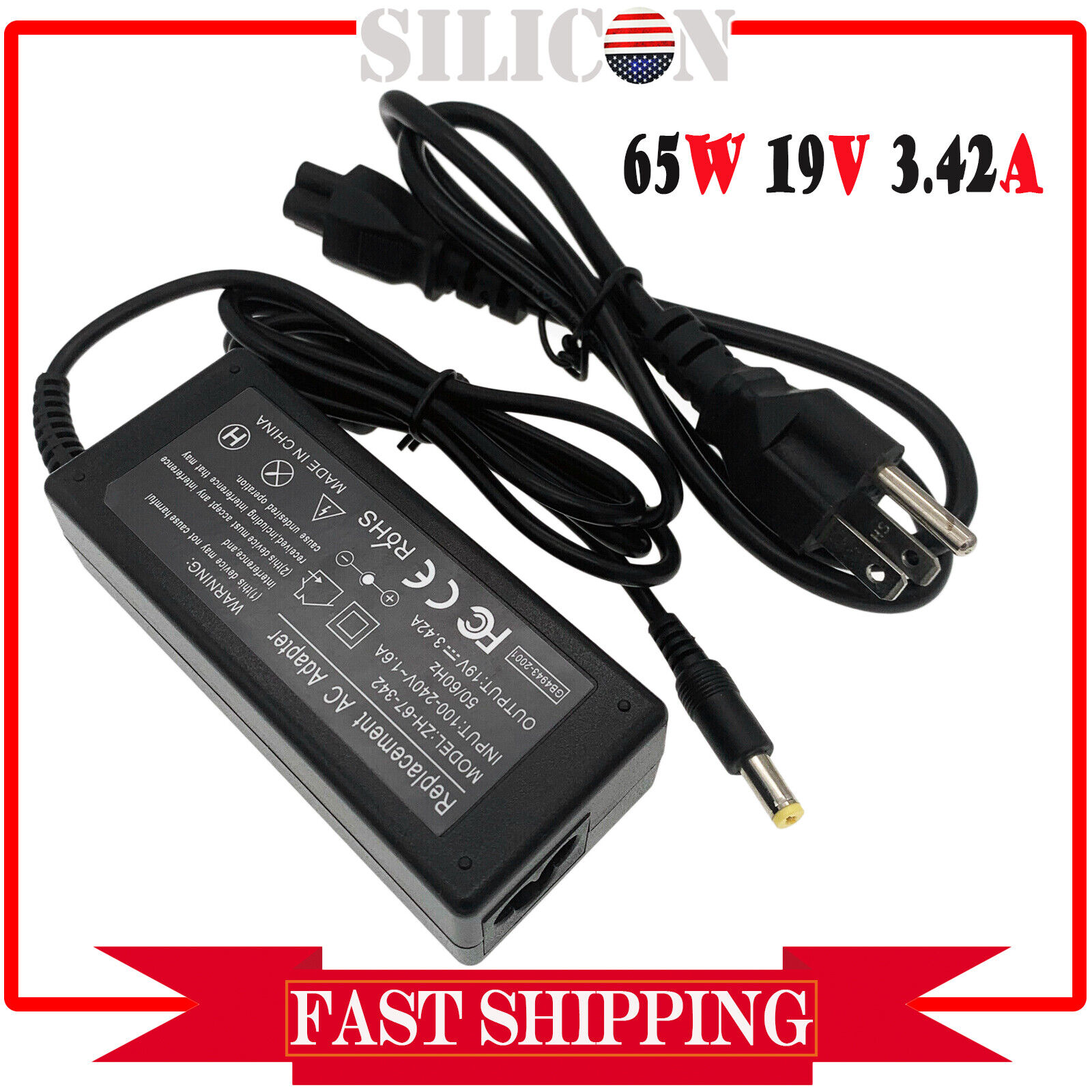 New AC Adapter For Gateway MS2274 MS2285 NV5214U Laptop Charger Power Cord