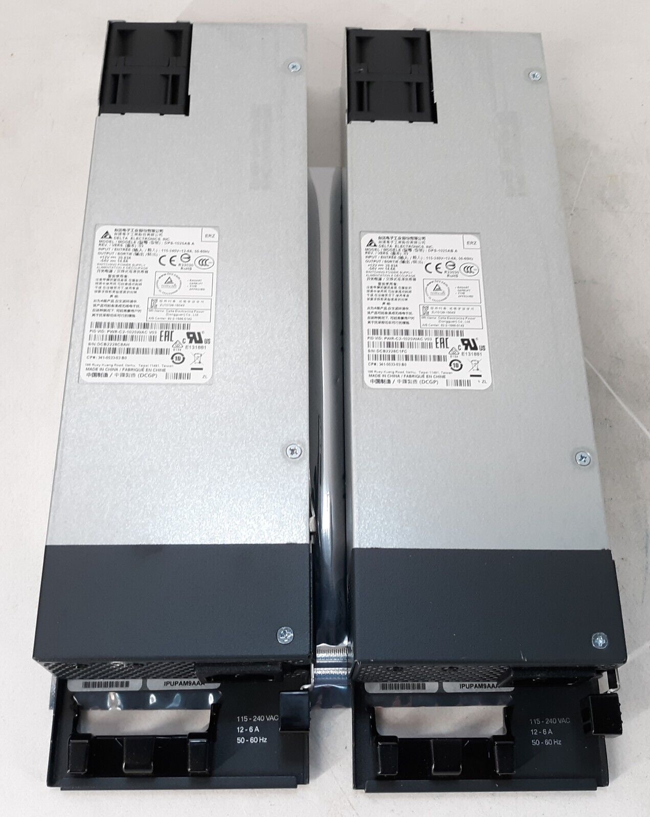 Pair of Delta PWR-C2-1025WAC V03 DPS-1025AB A 1025WAC Switching Power Supply