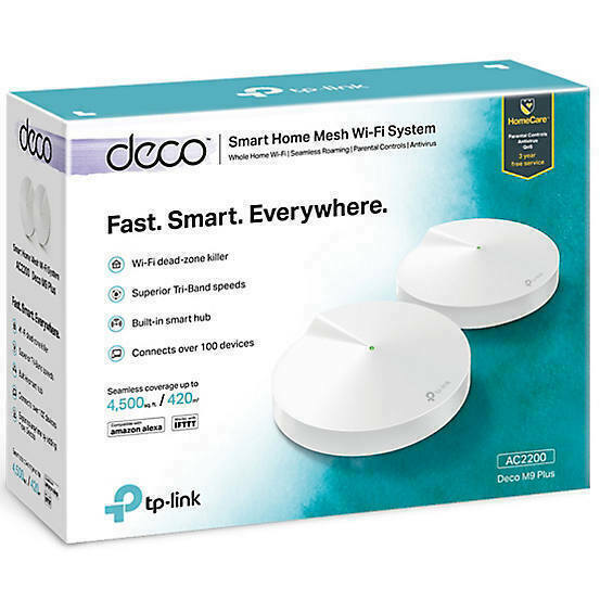 TP-Link Deco M9 Plus Whole Home Tri-Band Mesh Wi-Fi Router System 2-Pack