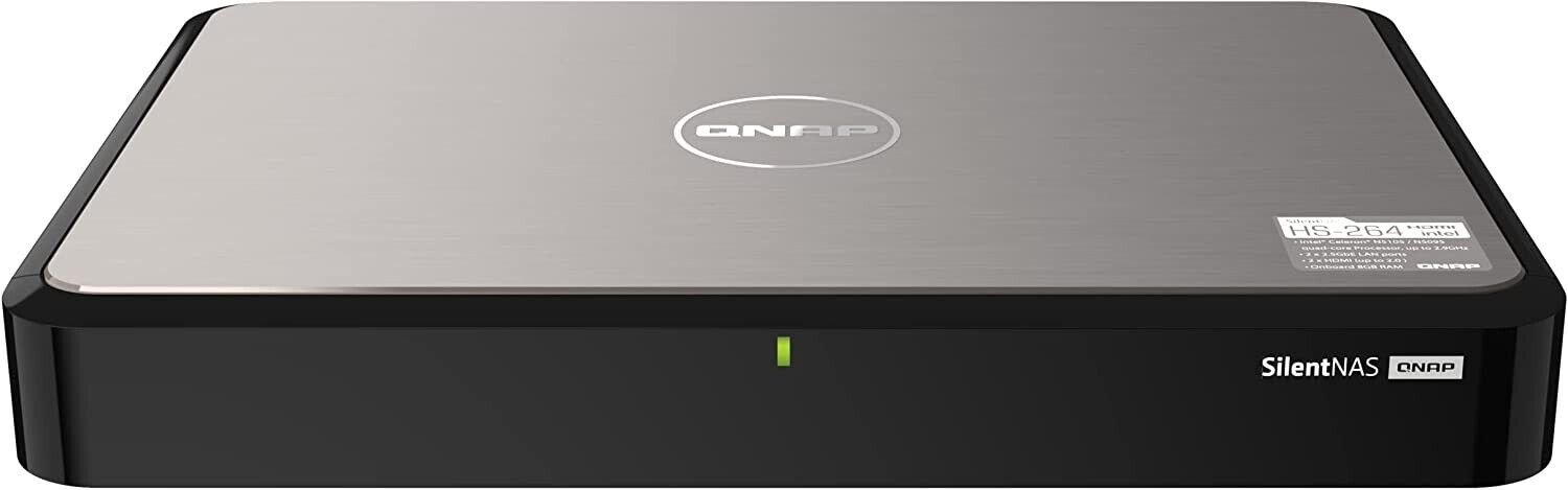 QNAP HS-264-8G-US 2 Bay with Intel N5105/N5095 Processor and 8GB DDR4 RAM Silent
