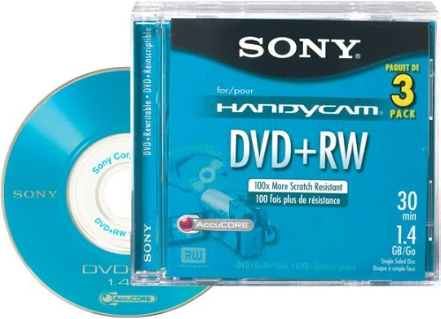 Sony 8cm DVD plus RW with Hangtab 3 Pack