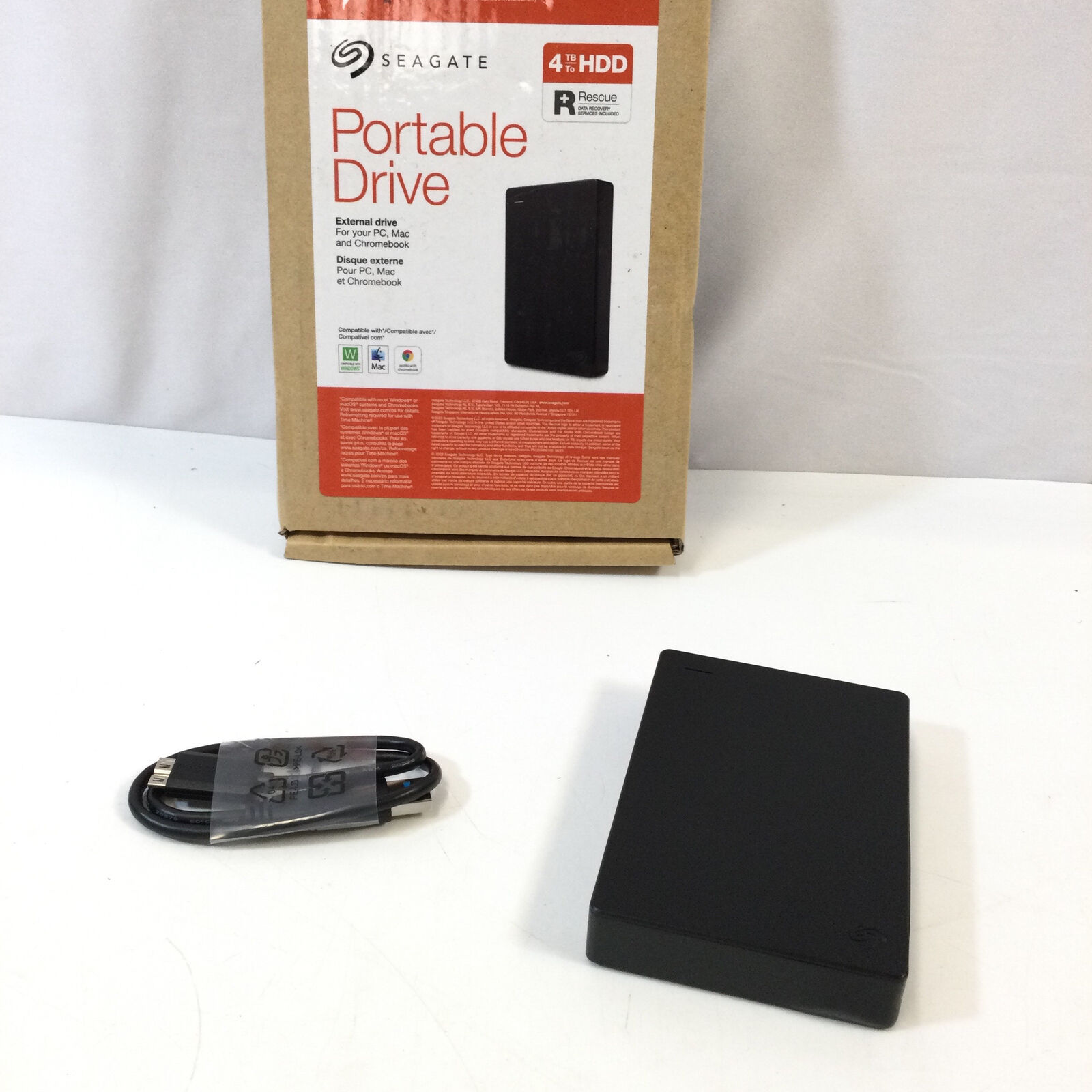 Seagate SRD0NF1 Black STX External Portable 4TB Hard Drive For PC Mac Chromebook
