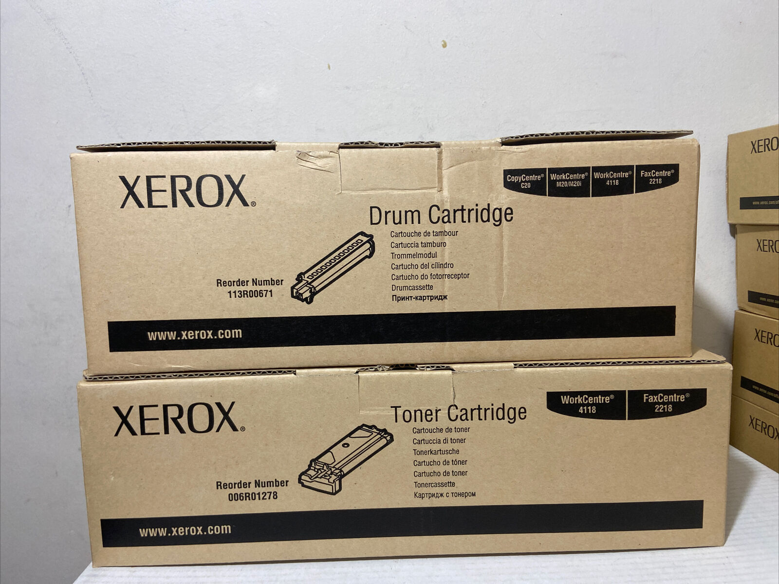 Combo Genuine Xerox 113R00671 Drum/ 006R01278 Toner WorkCentre 4118, Fax 2218
