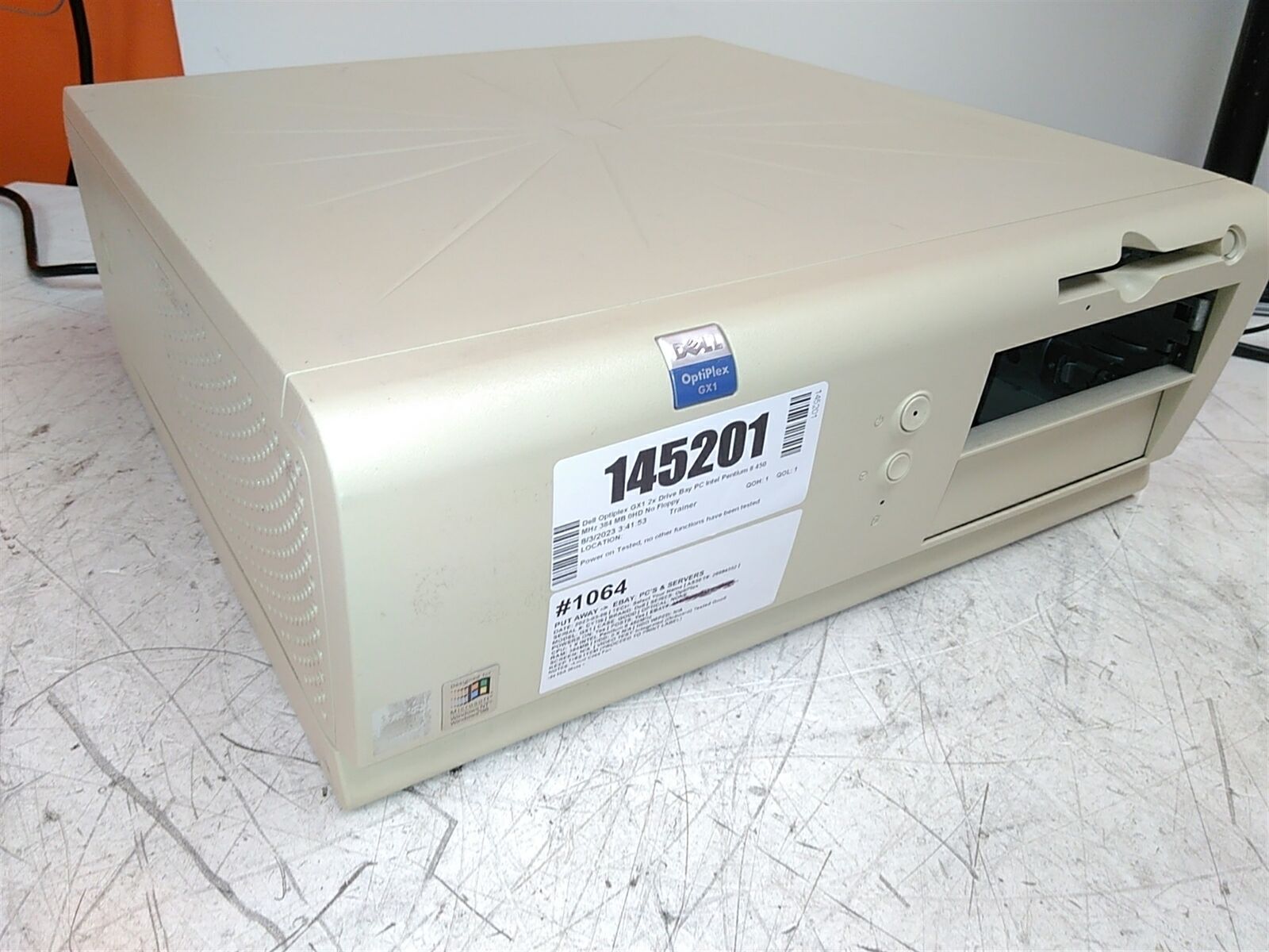Dell OptiPlex GX1 Tall Desktop PC Intel Pentium II 450 MHz 384 MB 0HD No Drives